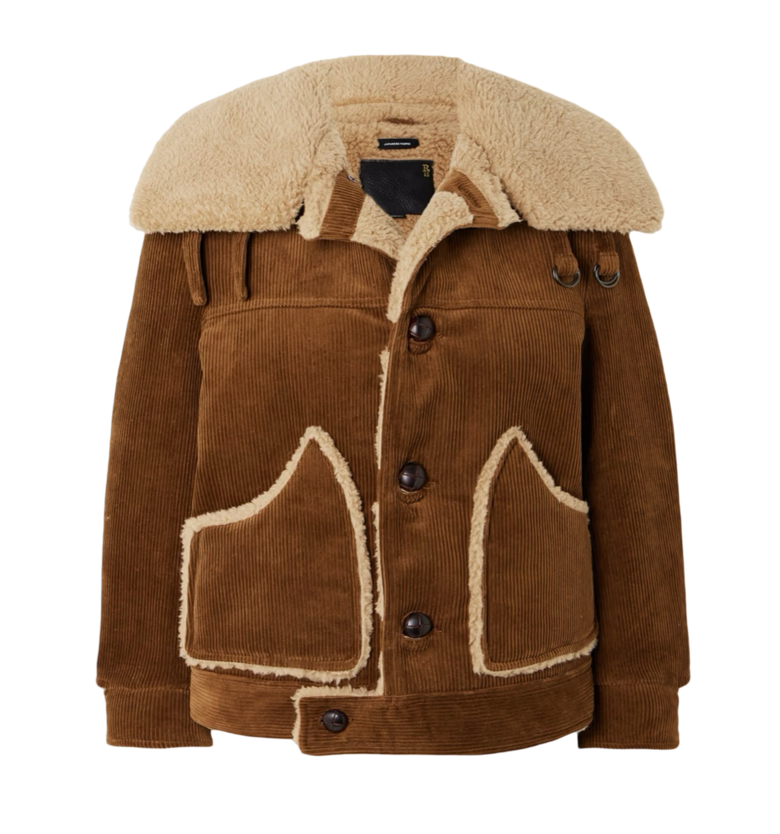 Faux Shearling-Lined Cotton-Corduroy Jacket