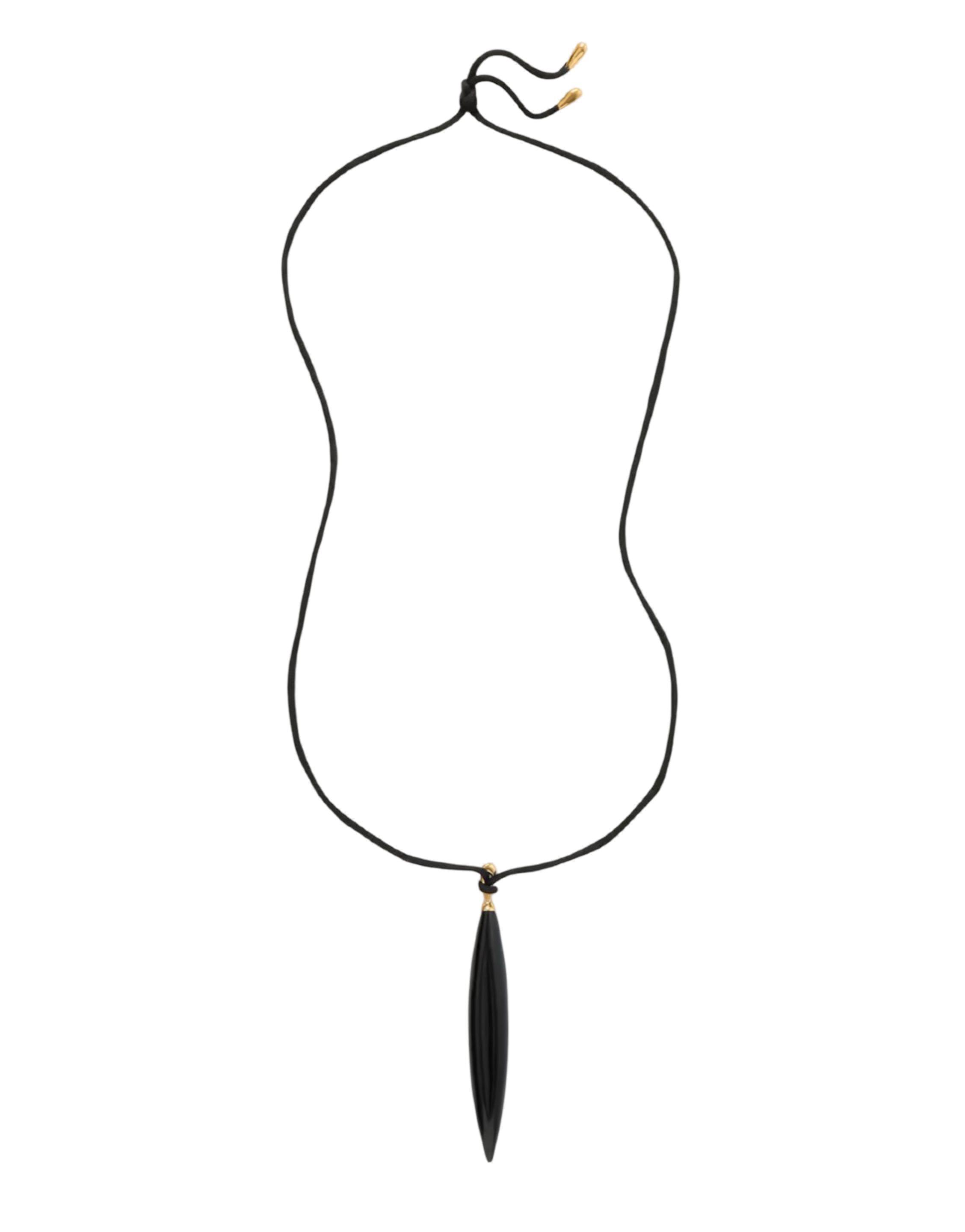 Crevice Gold Vermeil And Onyx Cord Necklace
