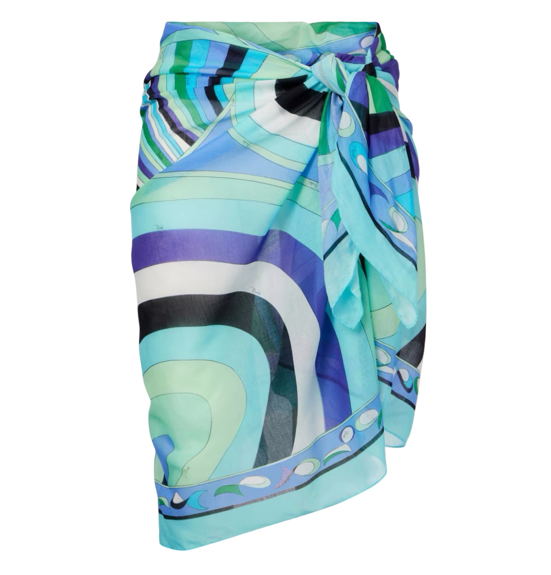 Pesci Printed Cotton Beach Cover-Up