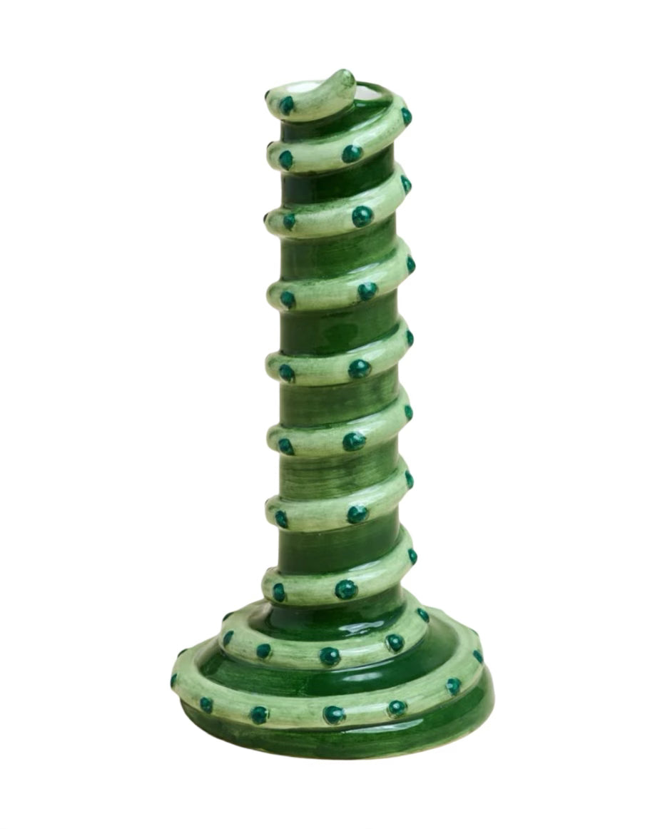 x Cafe Leandra Spiral Painted Candlestick