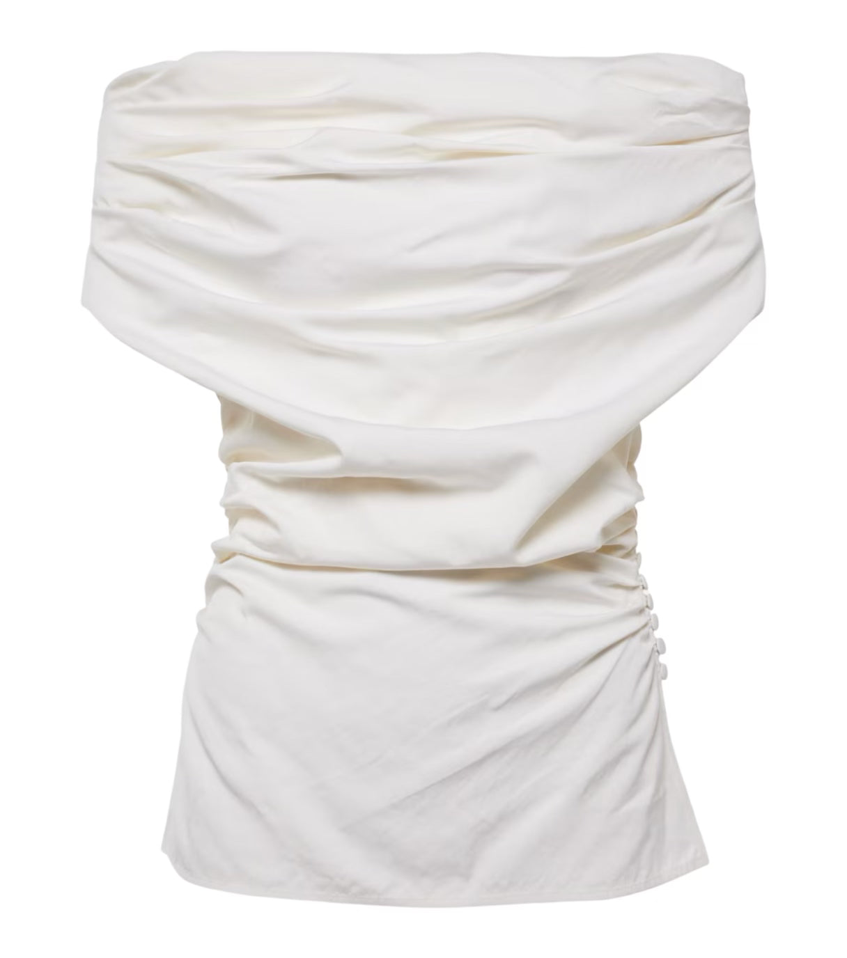 Ruched Silk Top