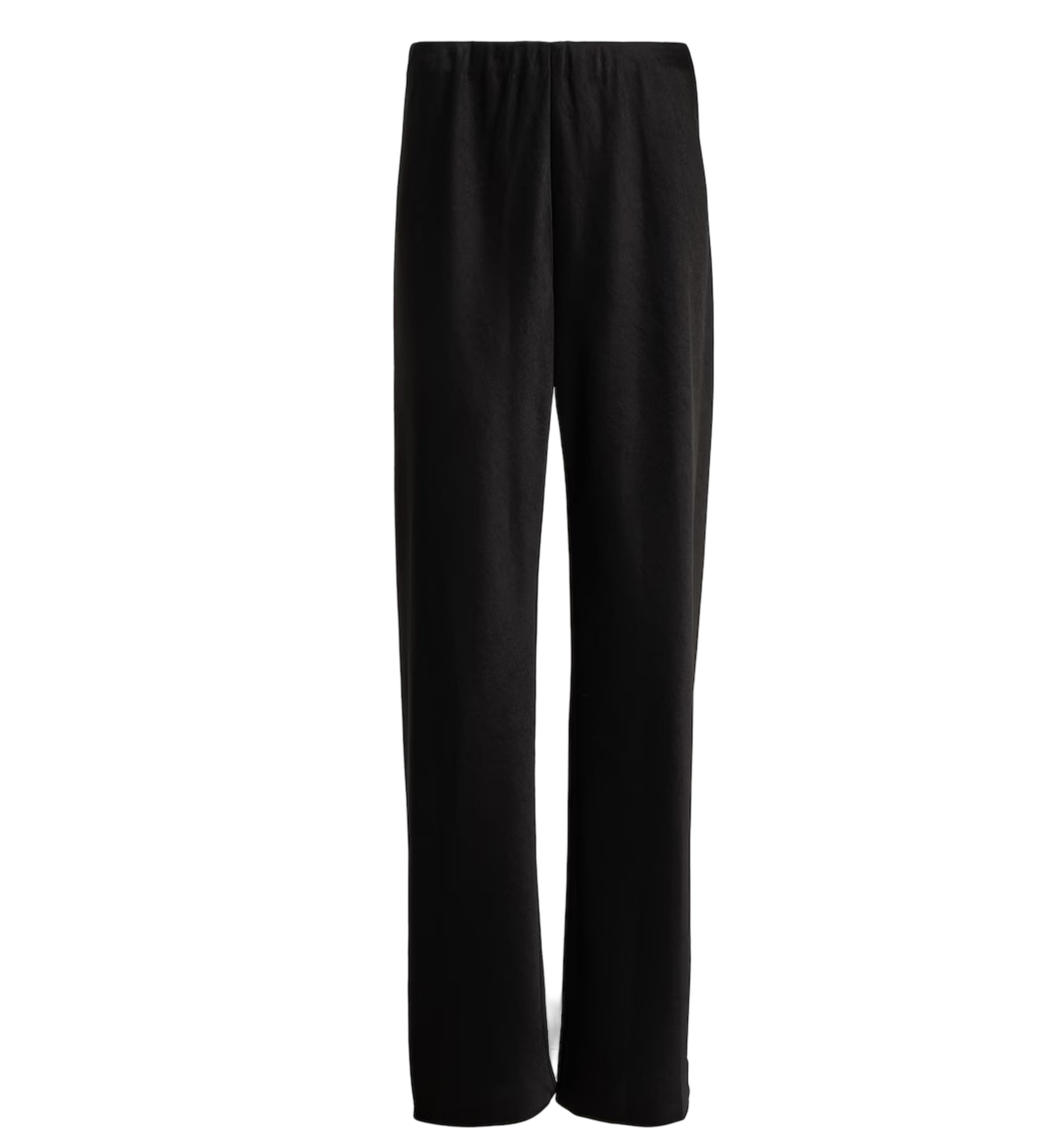 High-Rise Satin Straight Pants