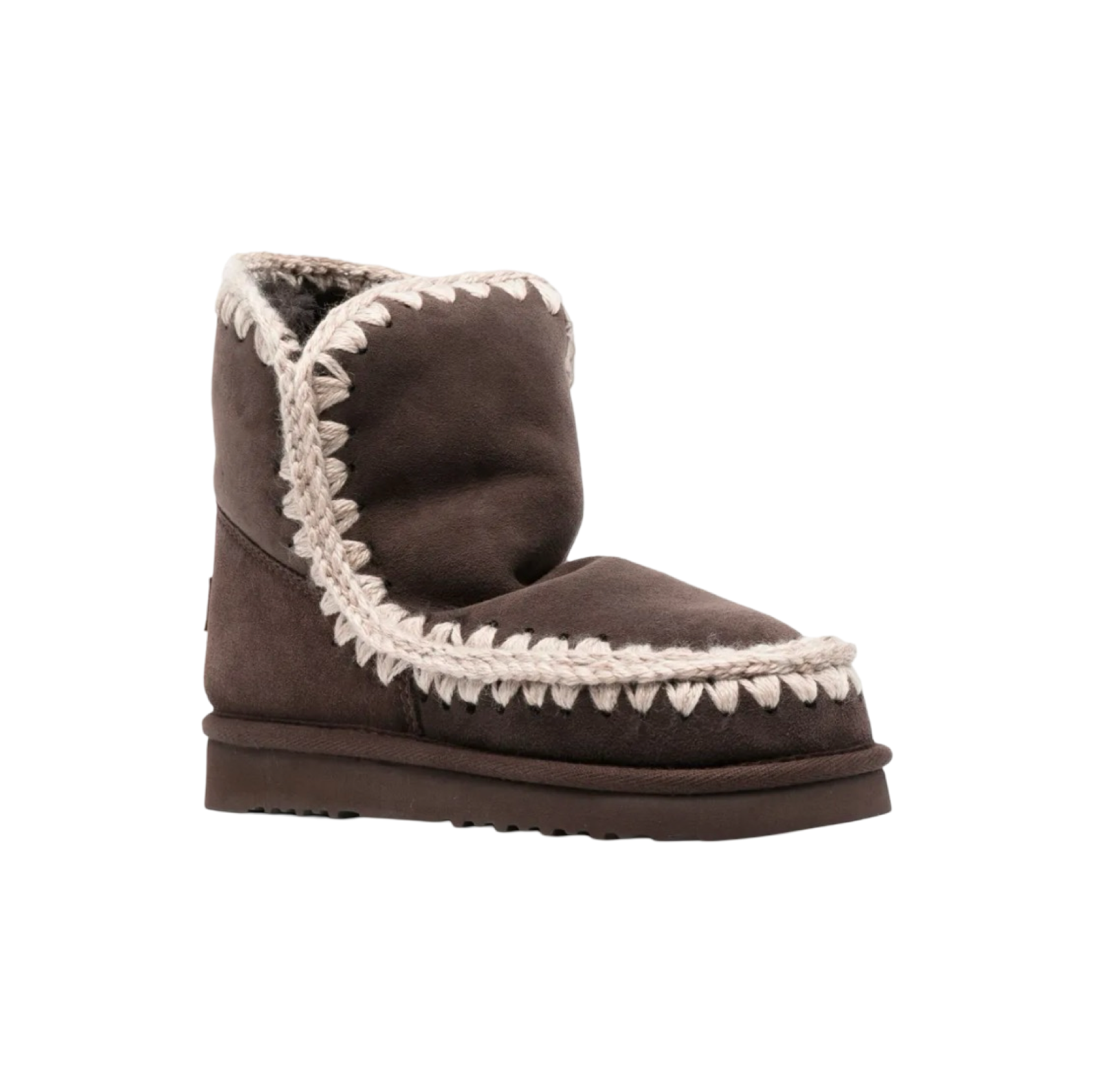 Chunky Slip-On Leather Boots