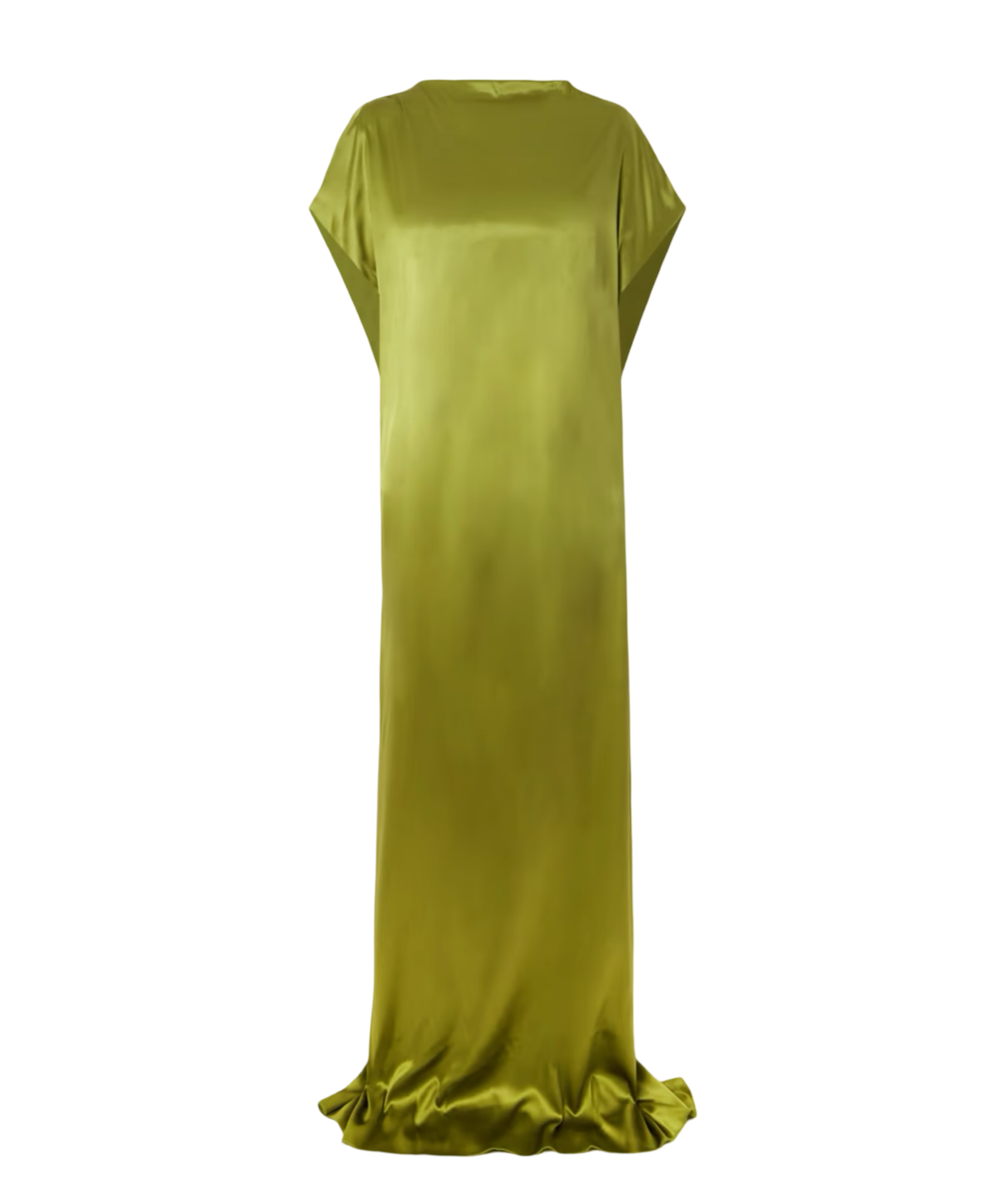 Open-Back Draped Silk-Blend Satin Gown