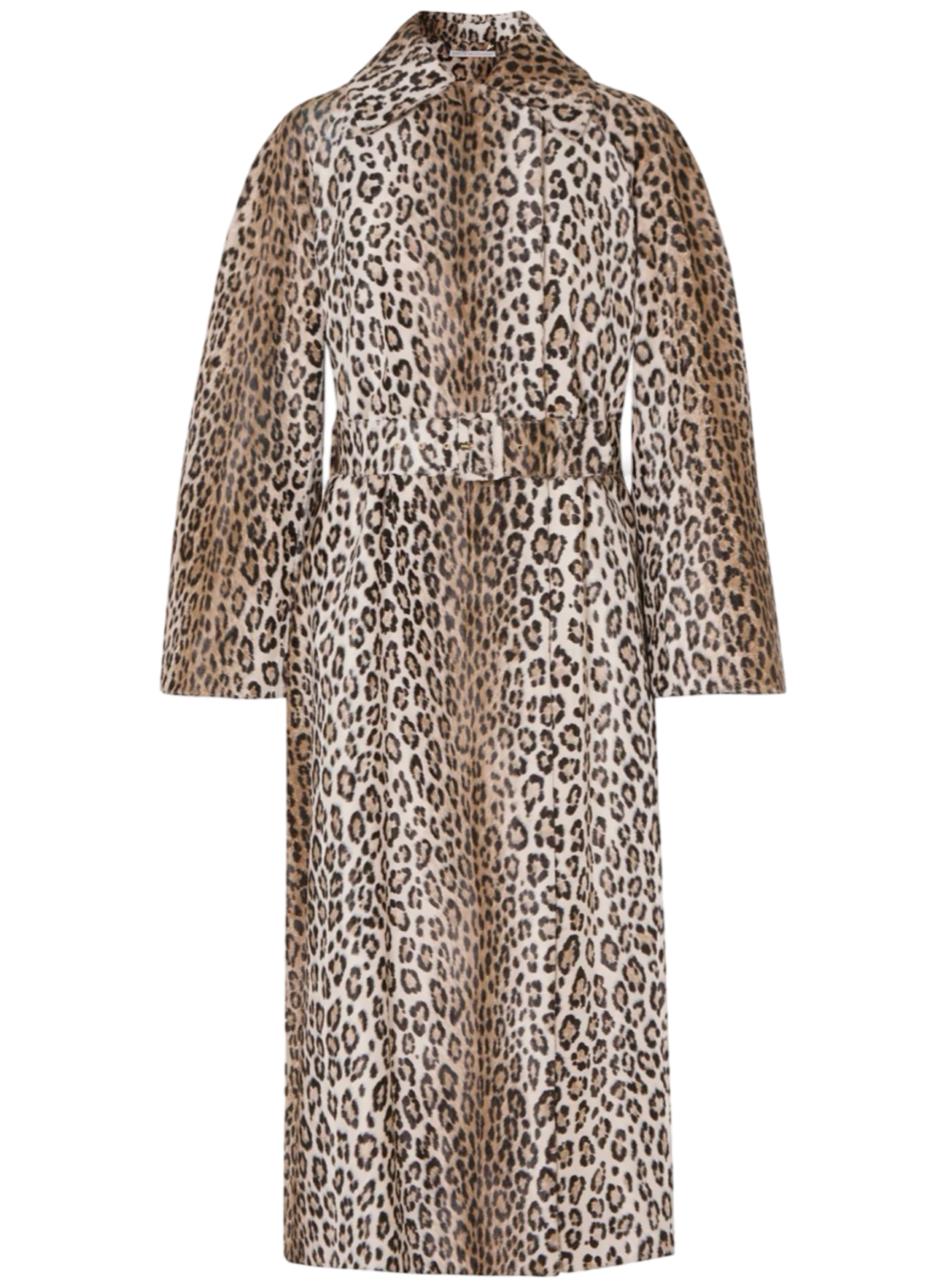 Jill Belted Leopard-Print Cotton-Blend Faux Fur Coat