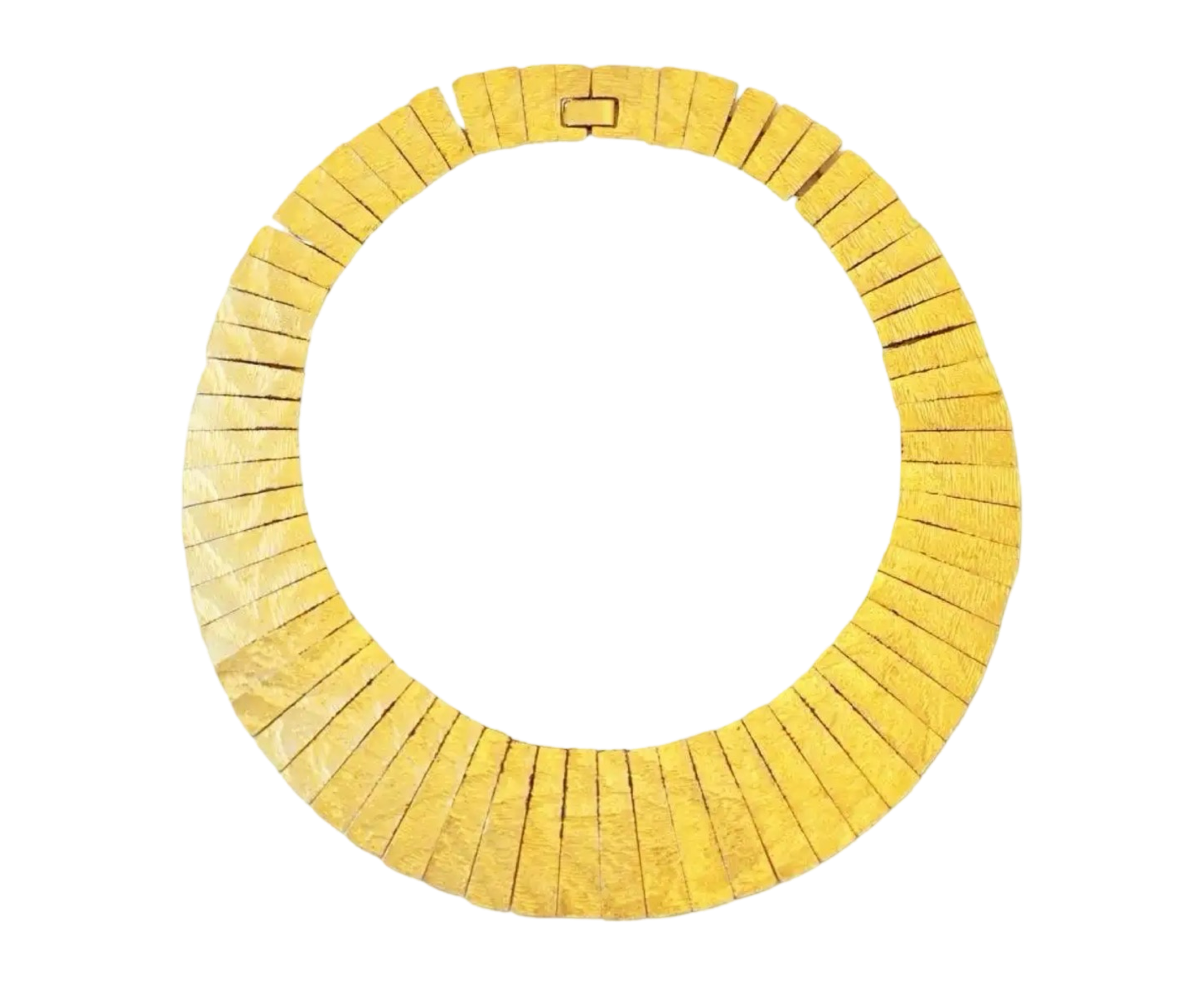 1970s Gold Egyptian Revival Choker Necklace