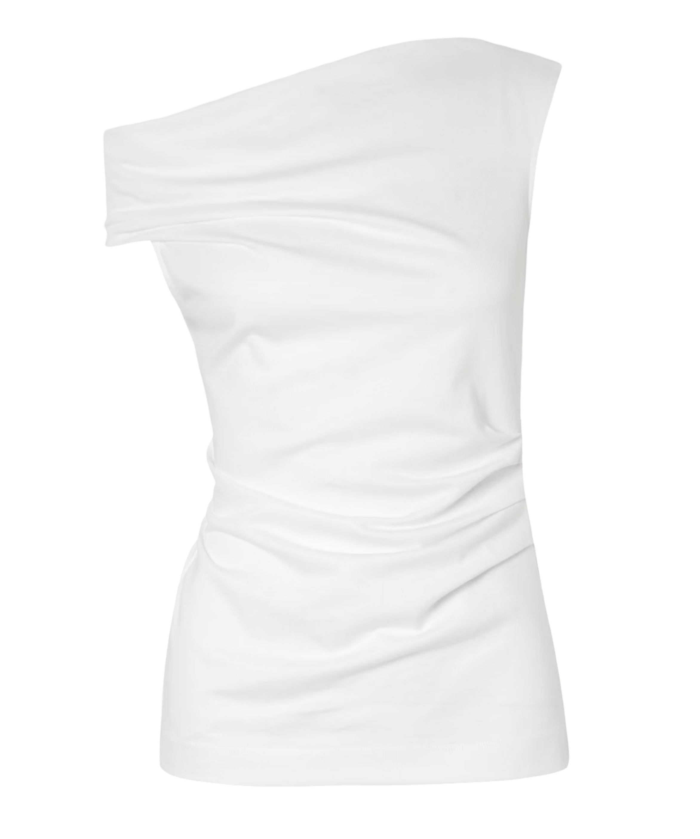Henray off-the-shoulder draped cotton-jersey top