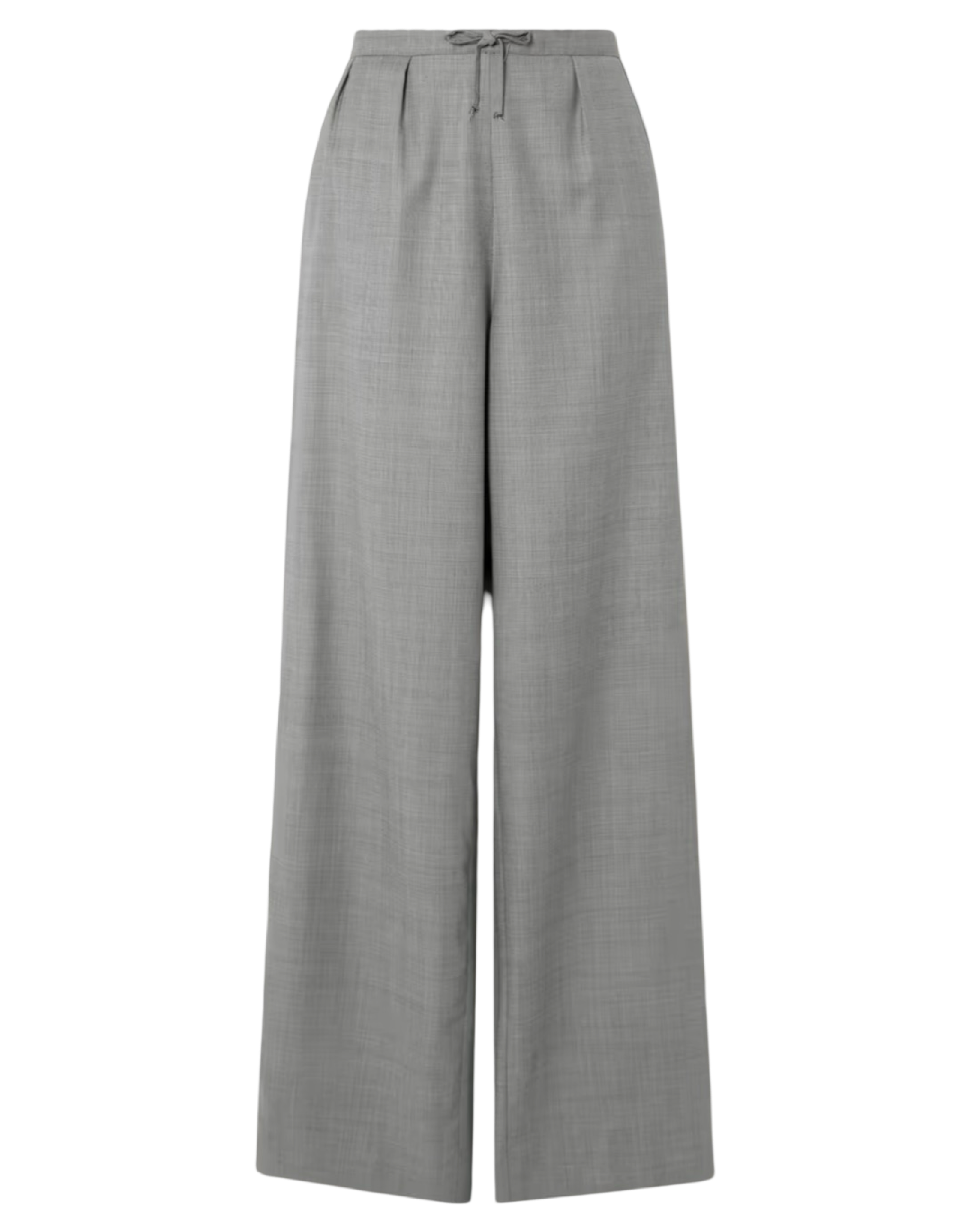 Wool-Twill Straight-Leg Pants