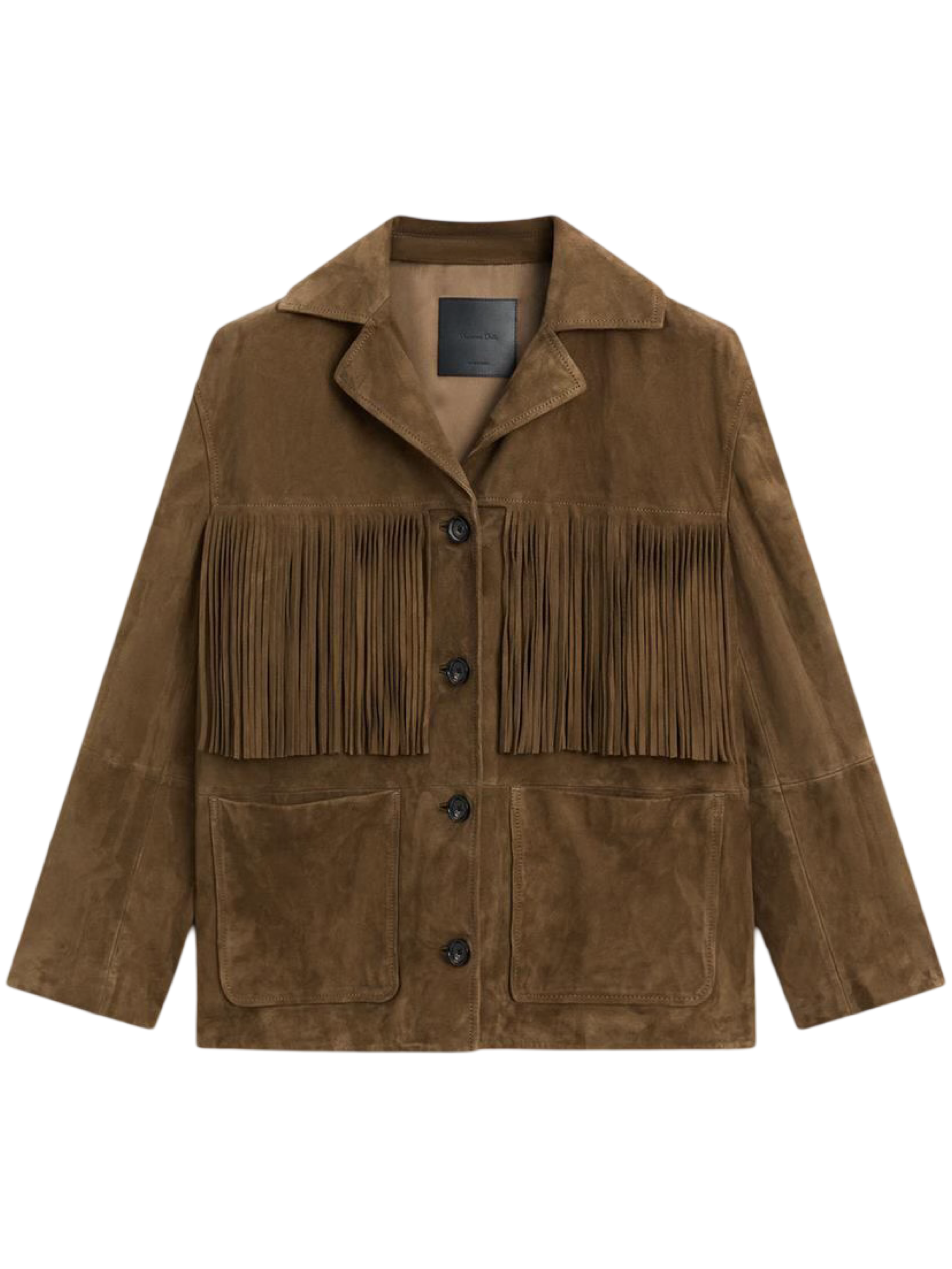 Suede Leather Jacket With Fringing