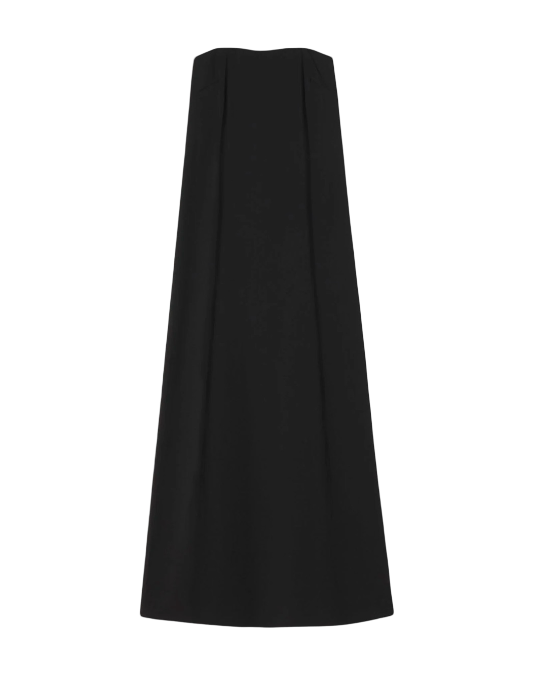 Strapless Column Dress in Viscose Crepe