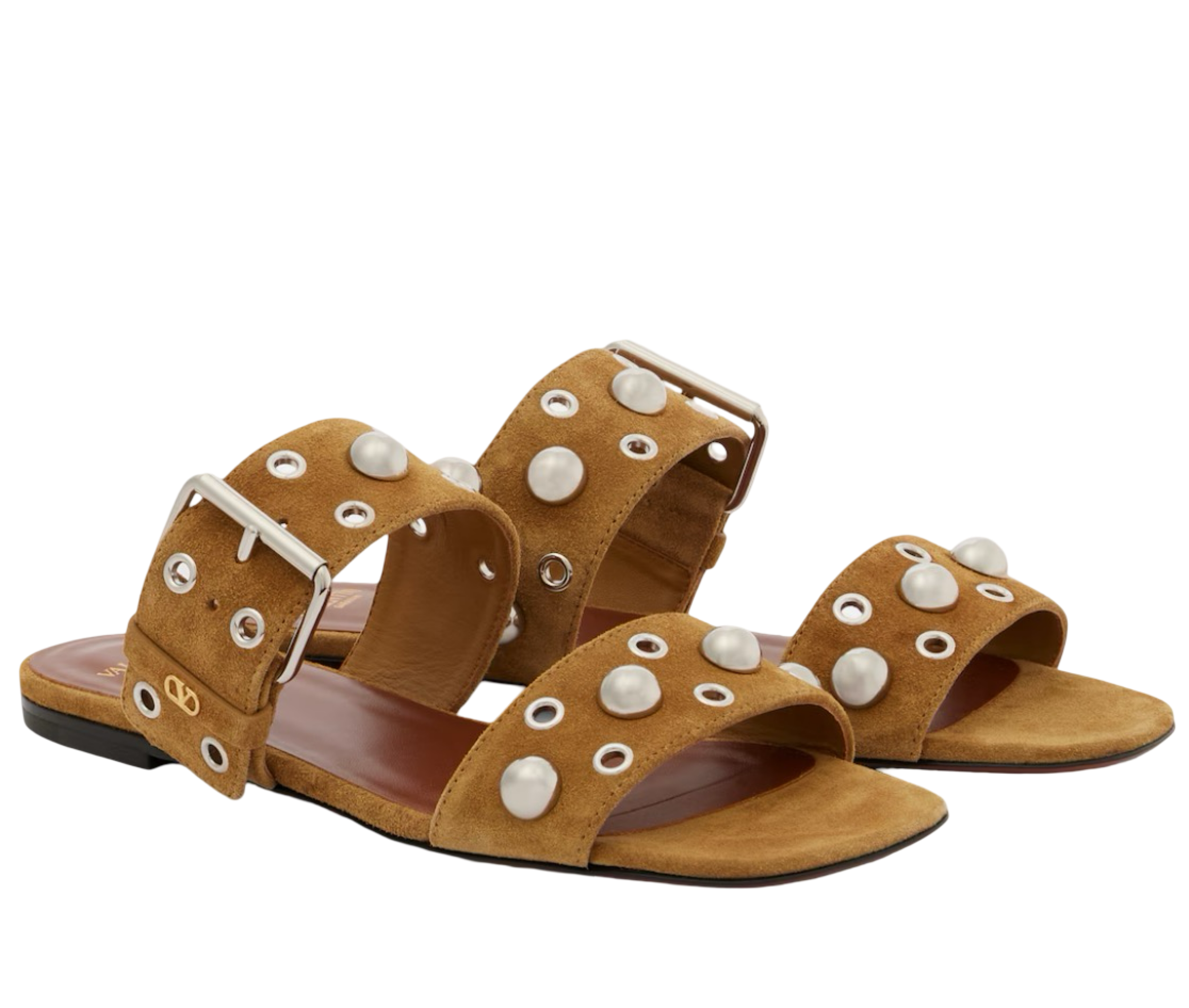 Nellcôte Studded Suede Slides