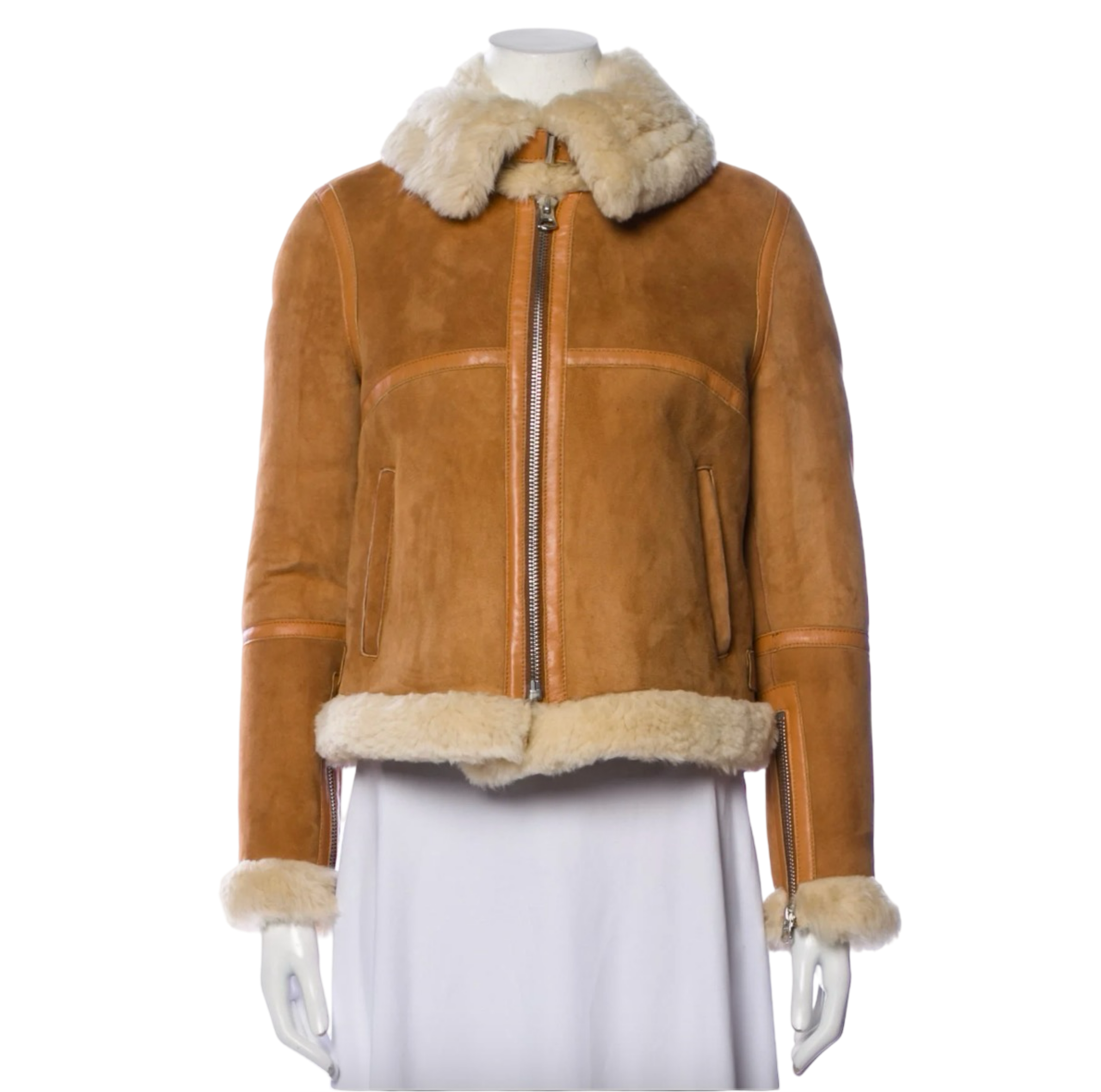 Shearling Suede Coat