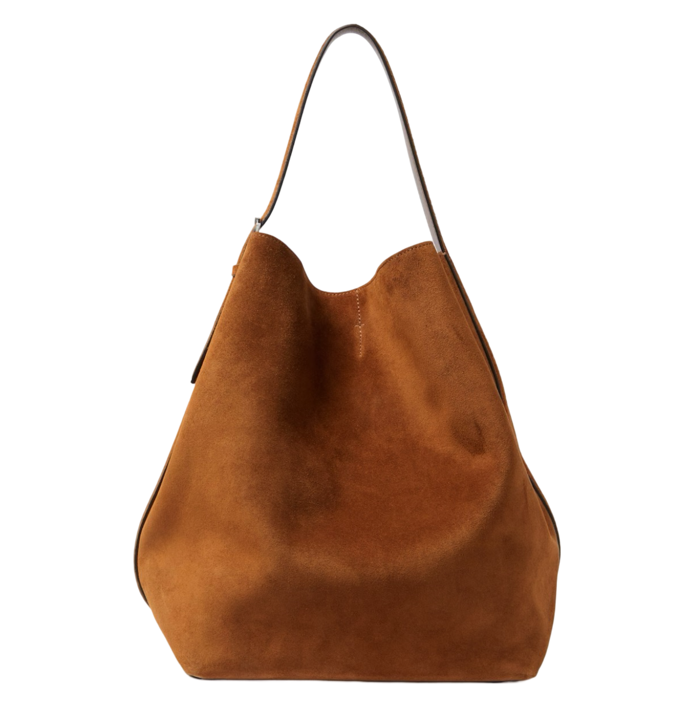 Belted Suede Tote Bag