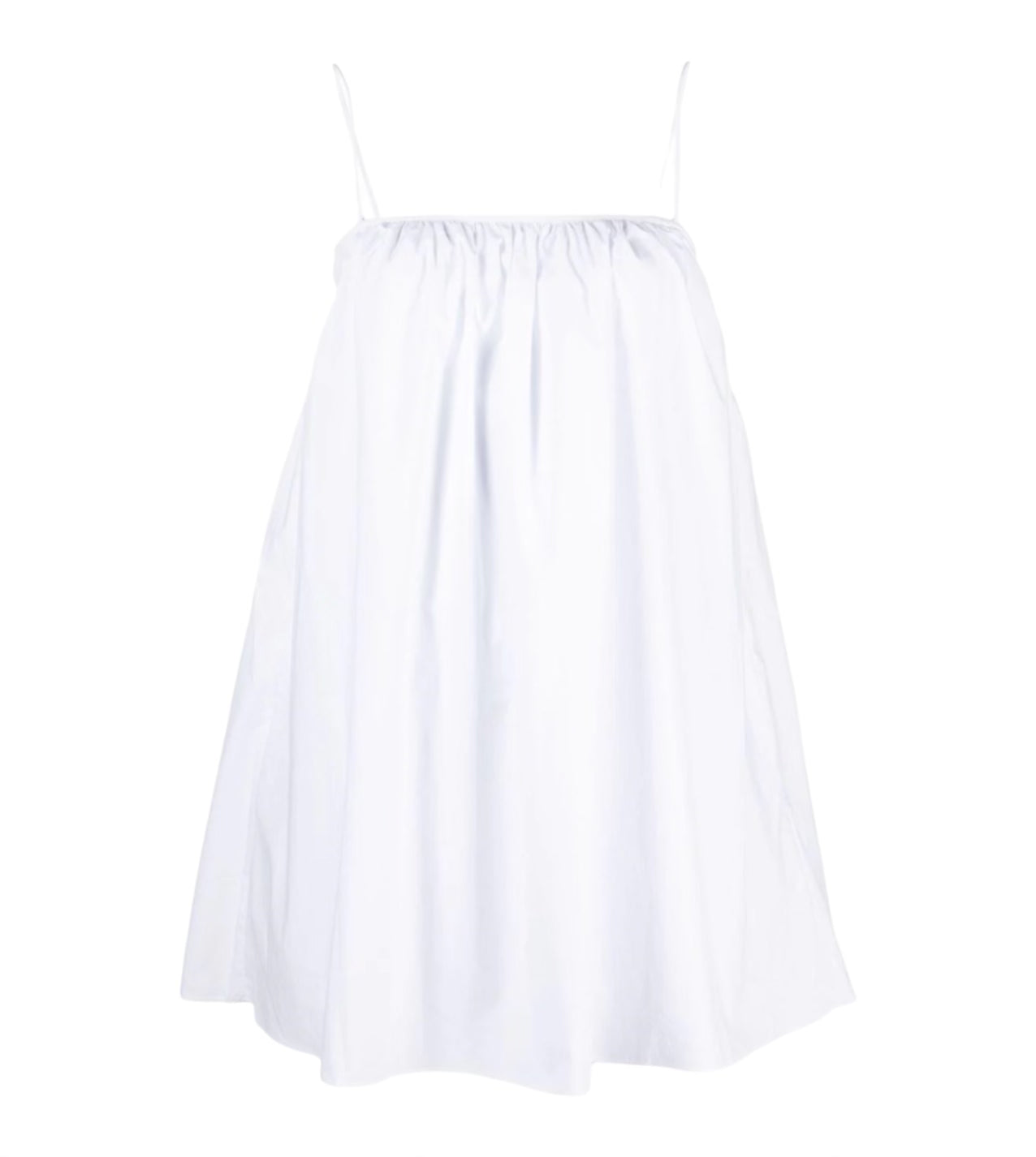 White Square Neck Minidress