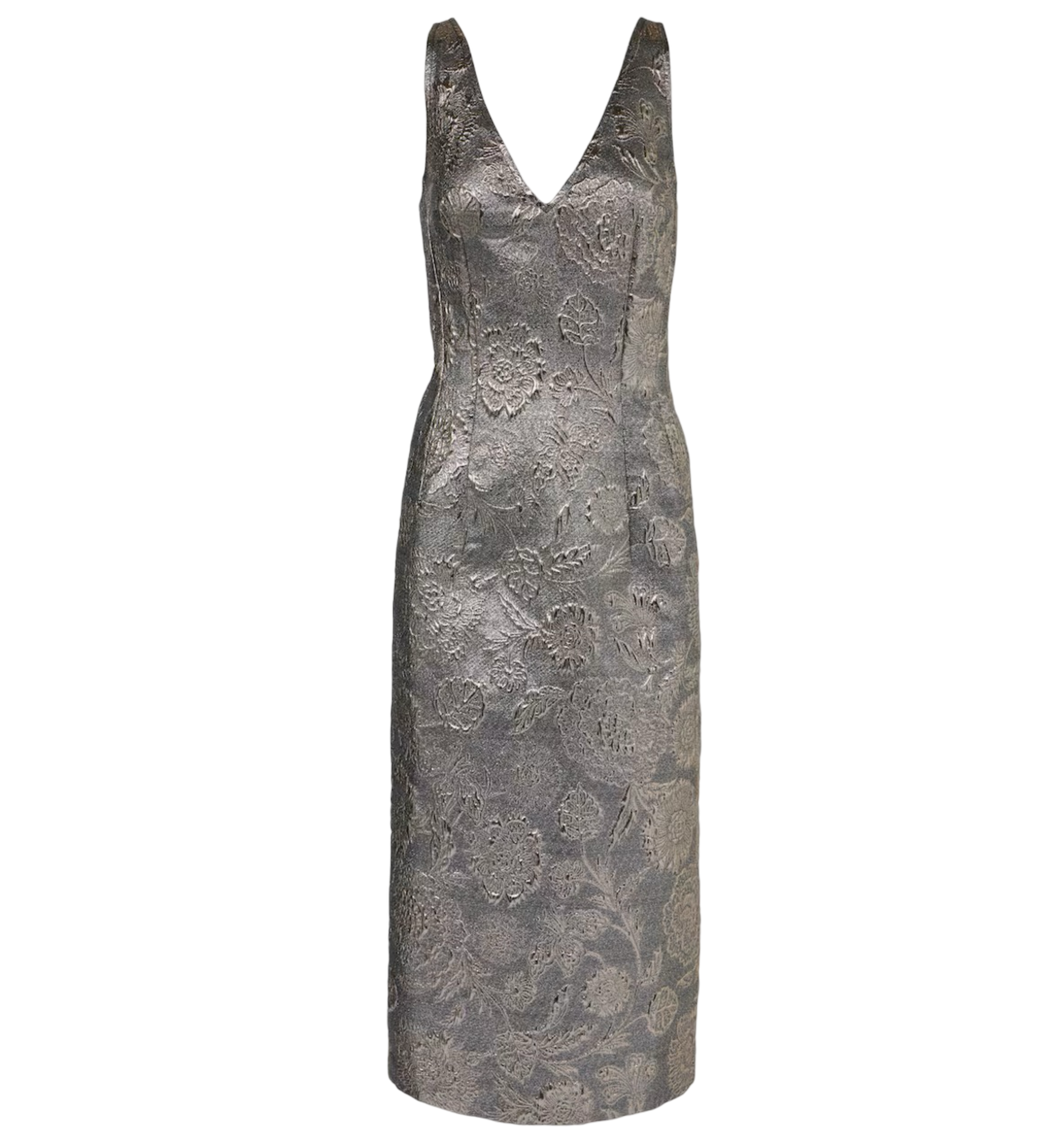 Floral Brocade Cocktail Dress