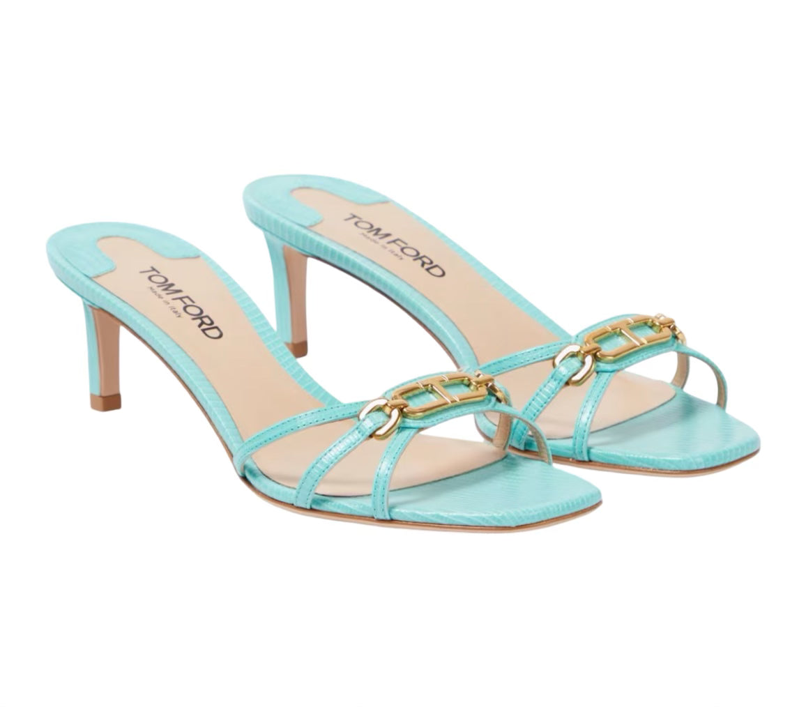 Whitney Embellished Leather Mules