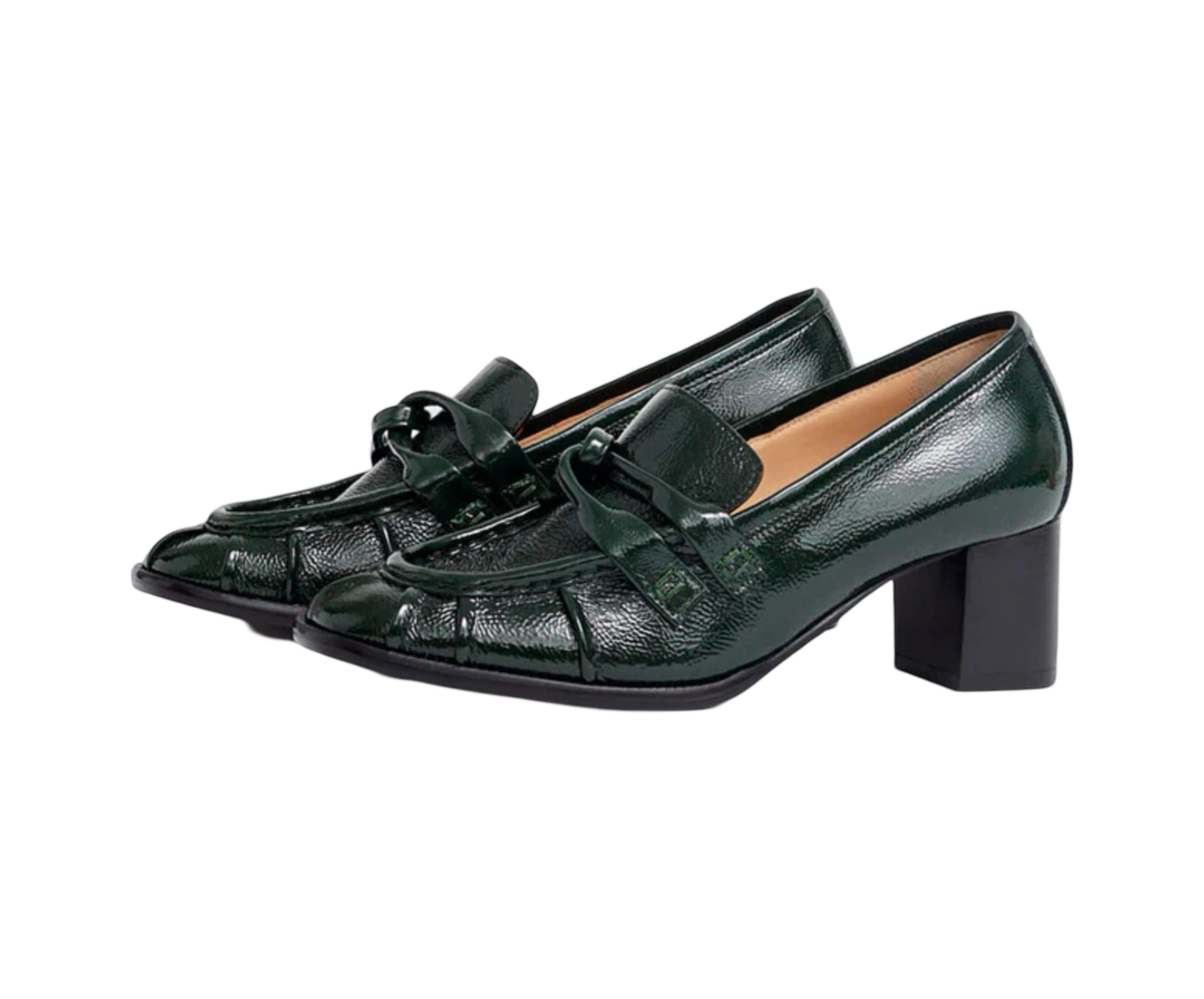 Philippe Heeled Loafer in Bottle