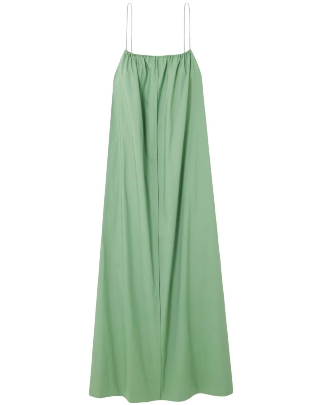Lanney Gathered Organic Cotton-poplin Maxi Dress