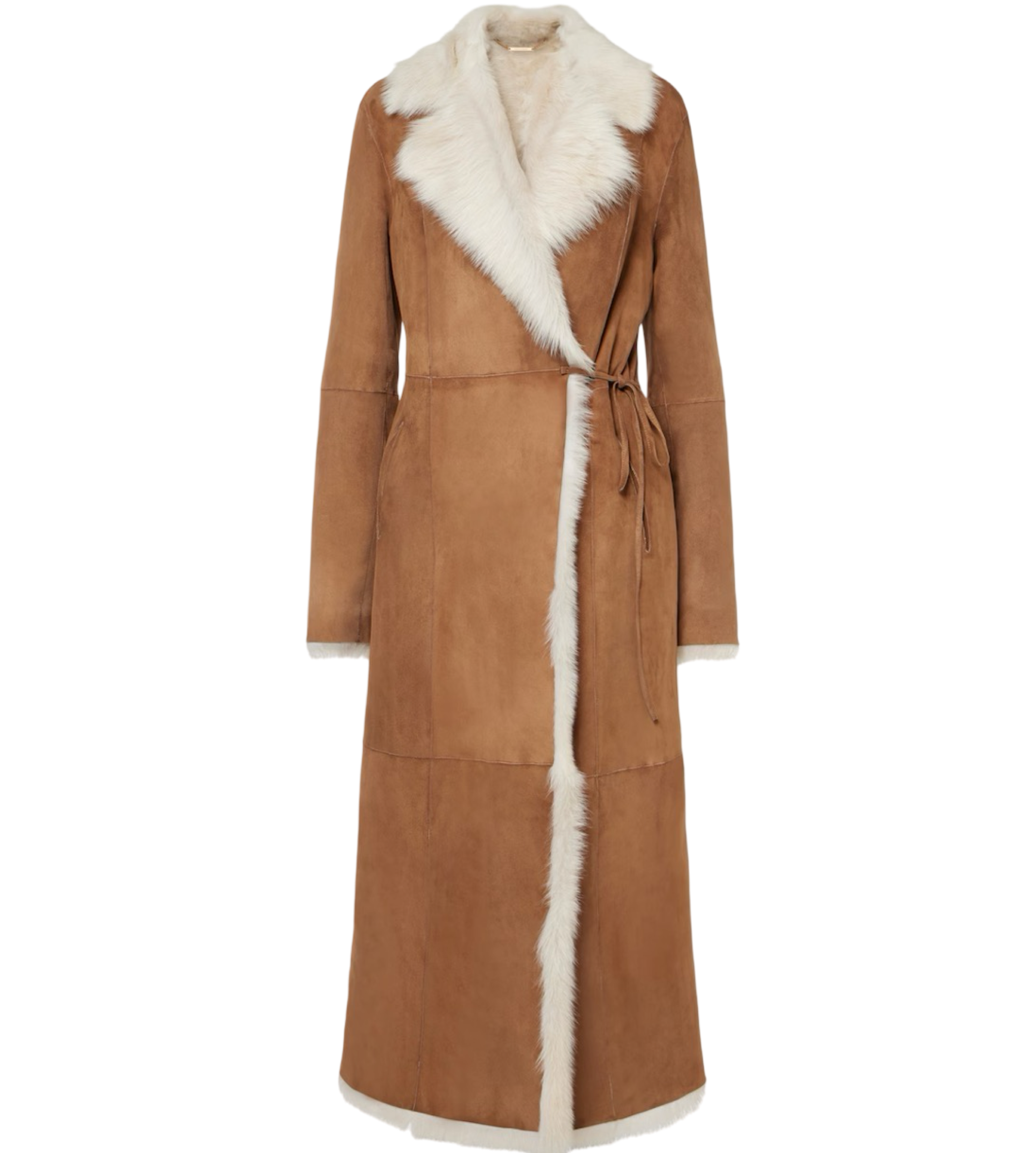 Joni Shearling-Lined Suede Coat