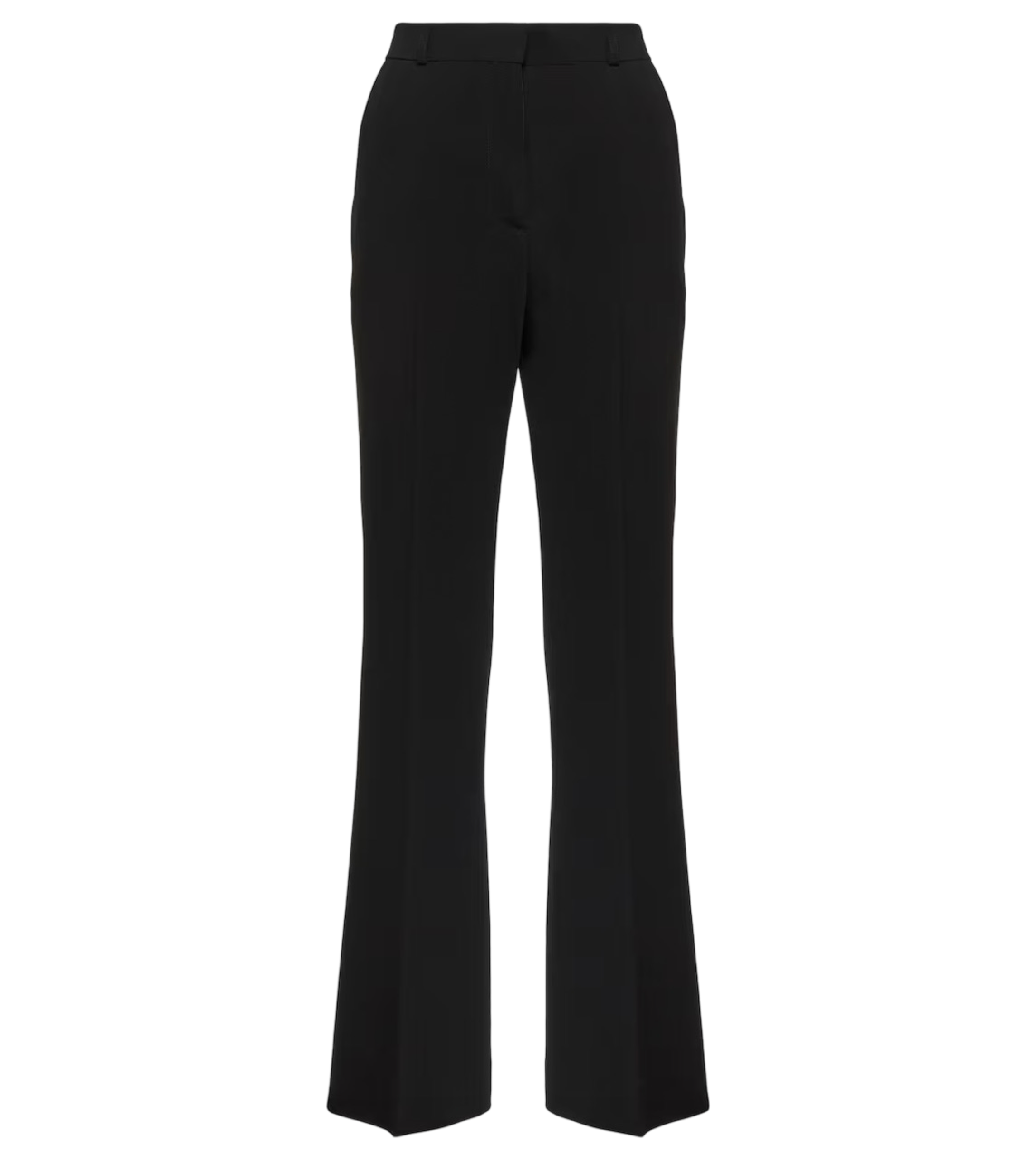 High-Rise Pleated Crêpe Flared Pants