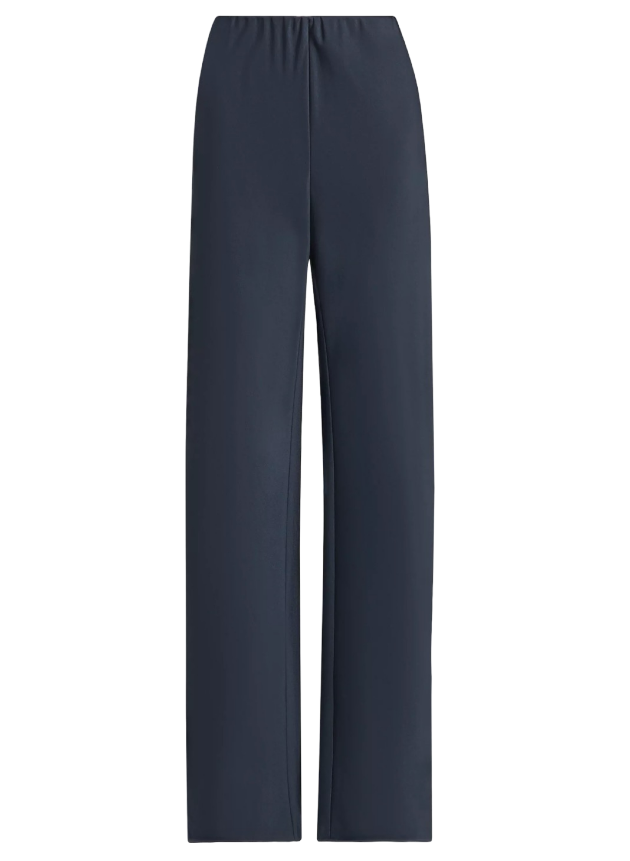 Fluid Bias-Cut Satin High-Rise Trousers