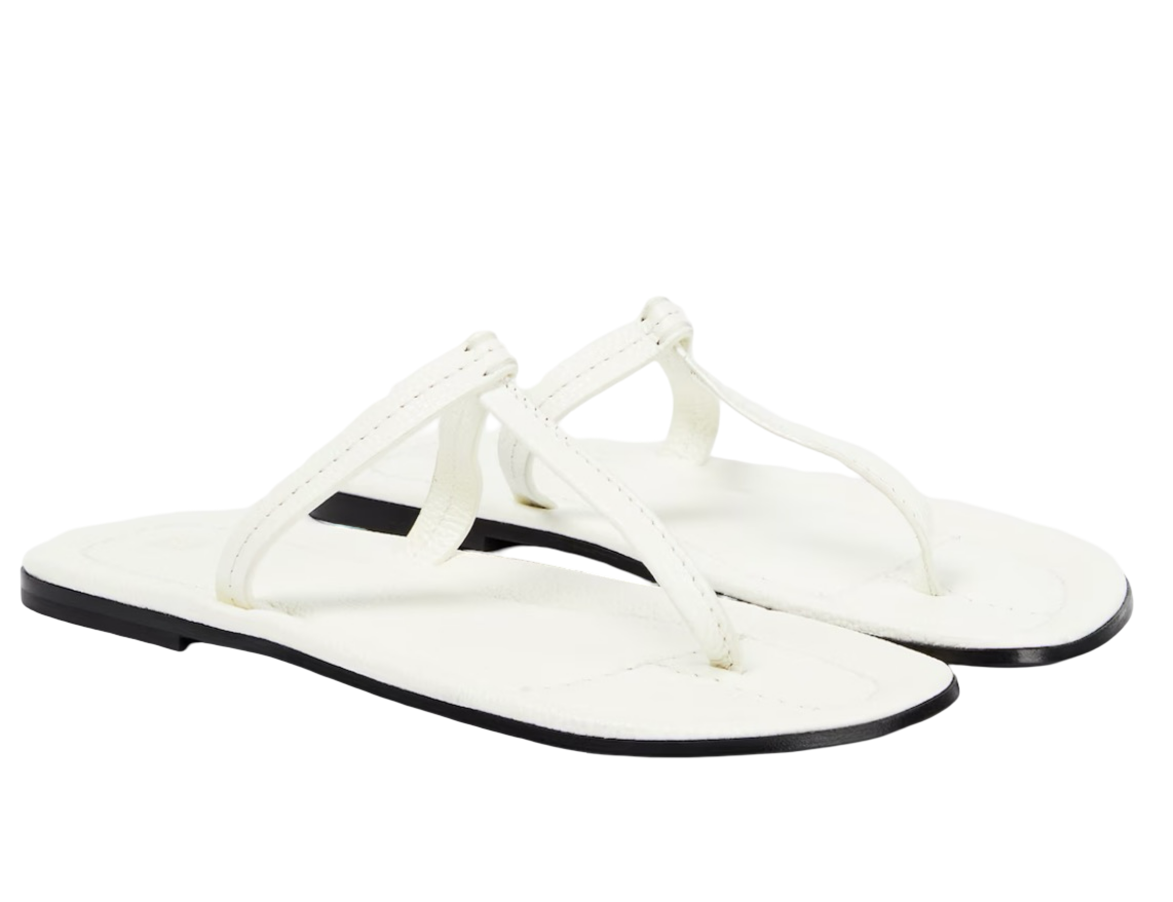 T-strap leather sandals
