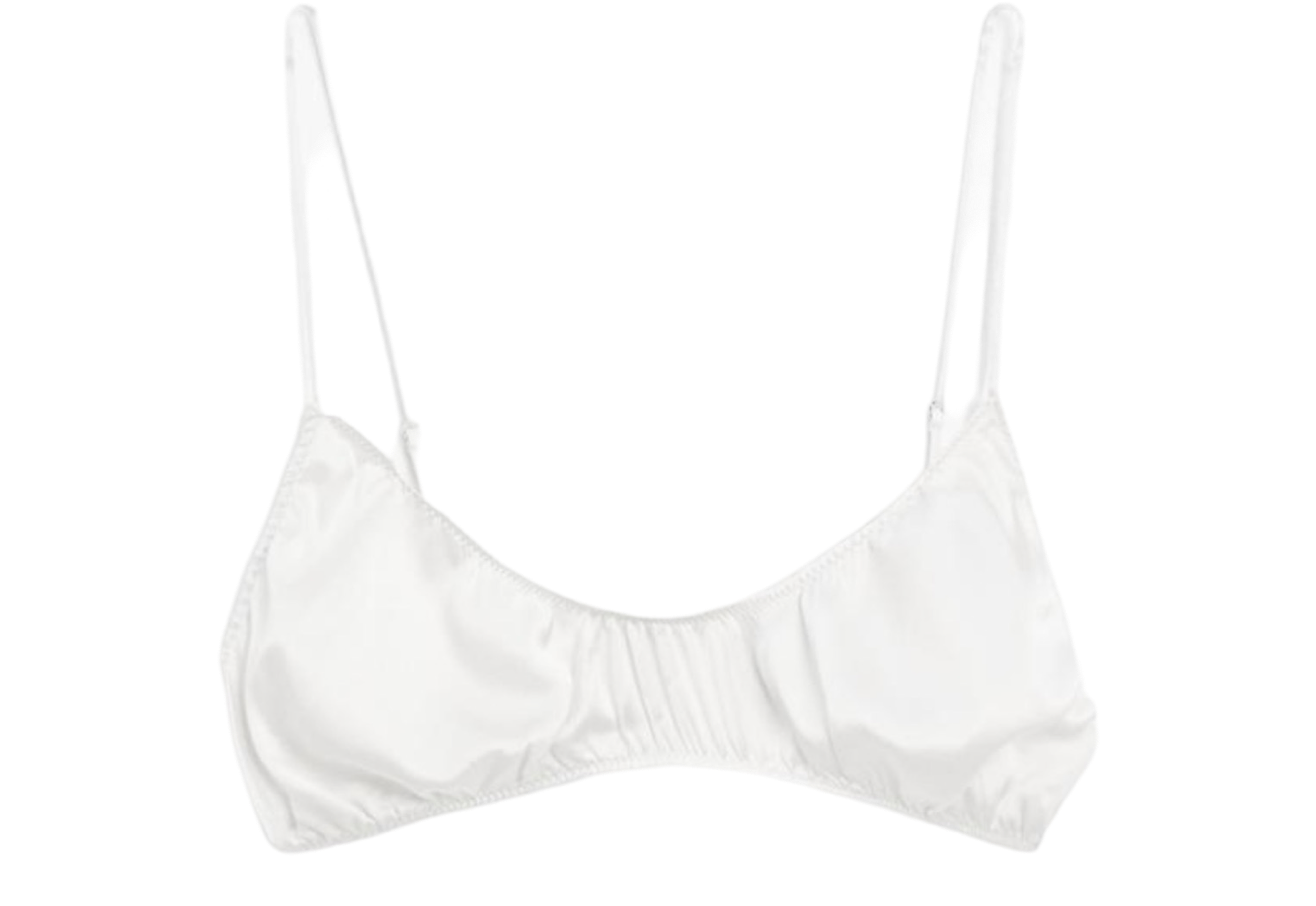 Silk Blend Gathered Bra