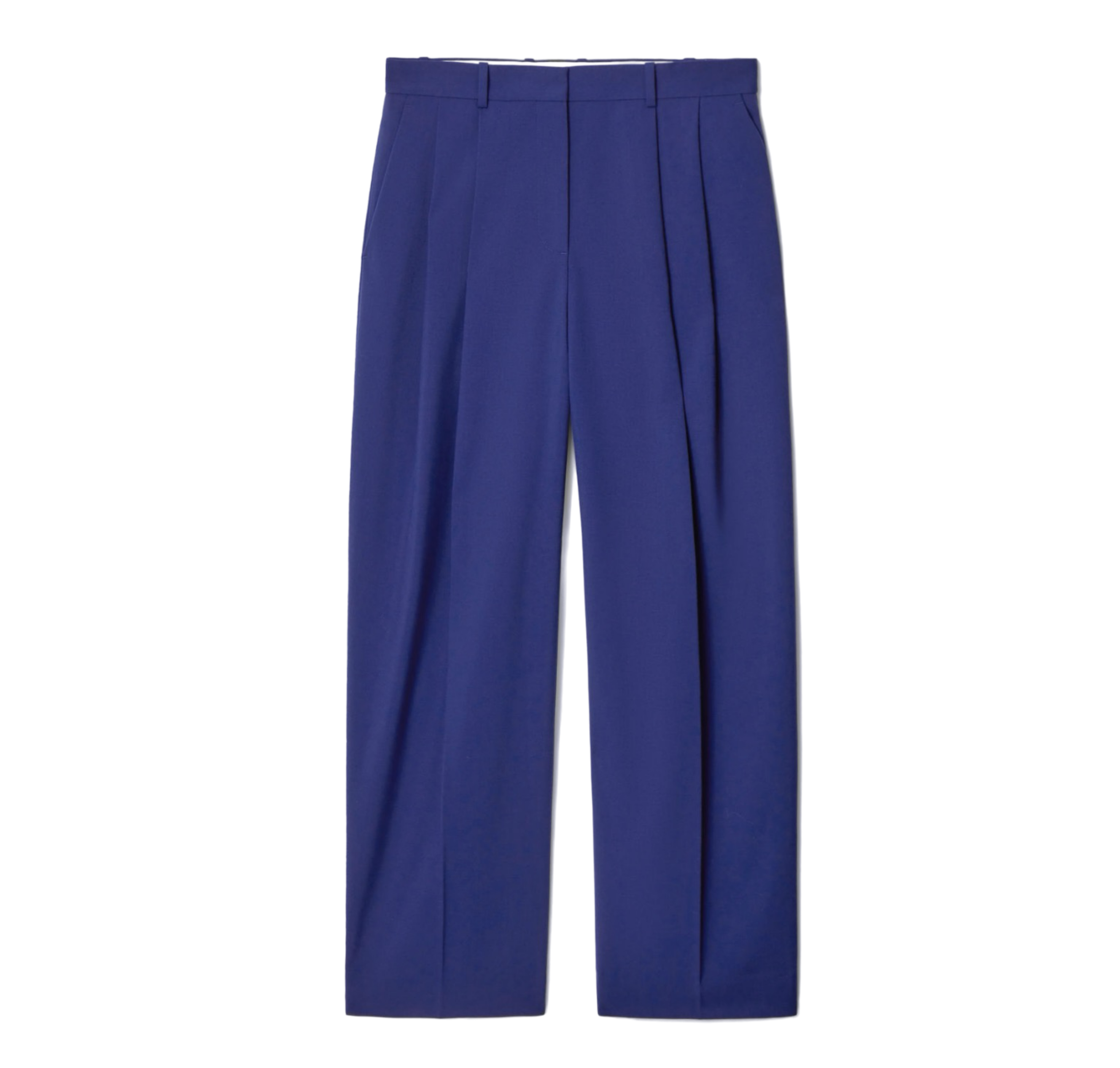 Relaxed Twill Wide-Leg Pants