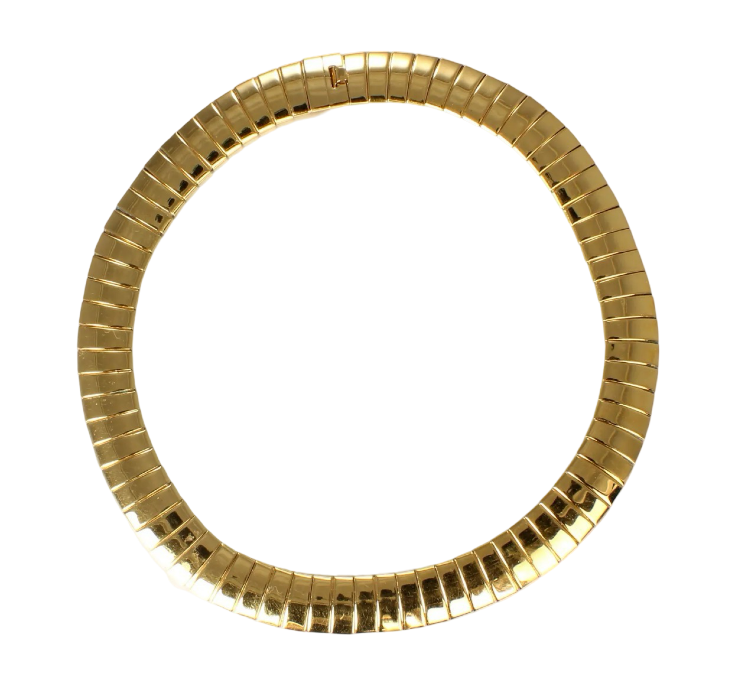 1980s Gold Tone Egyptian Collar Necklace