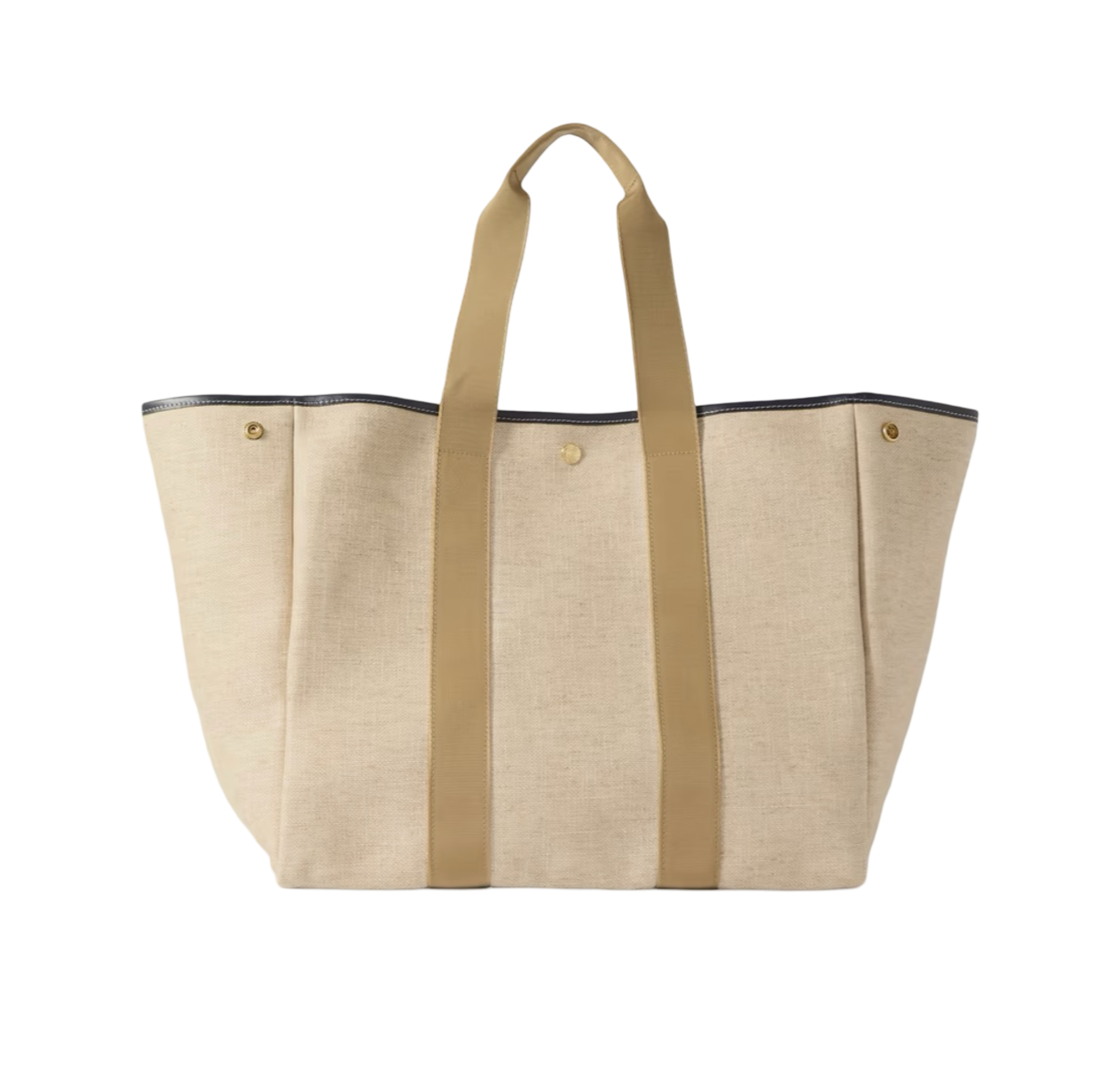 Traversée Large leather- and Webbing-trimmed Canvas Tote