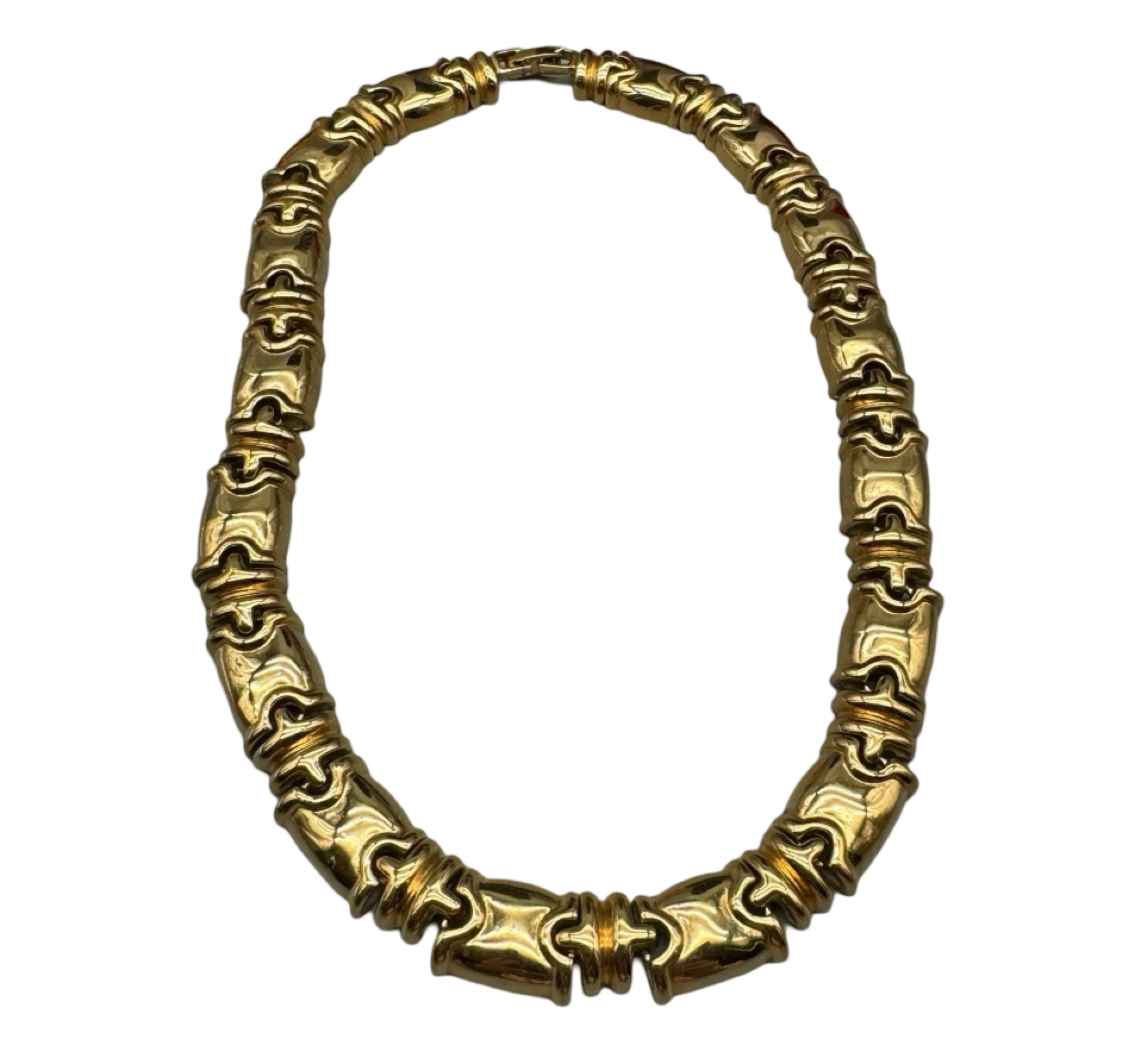 1960s Vintage Monet Minimalist Abstract Link Necklace