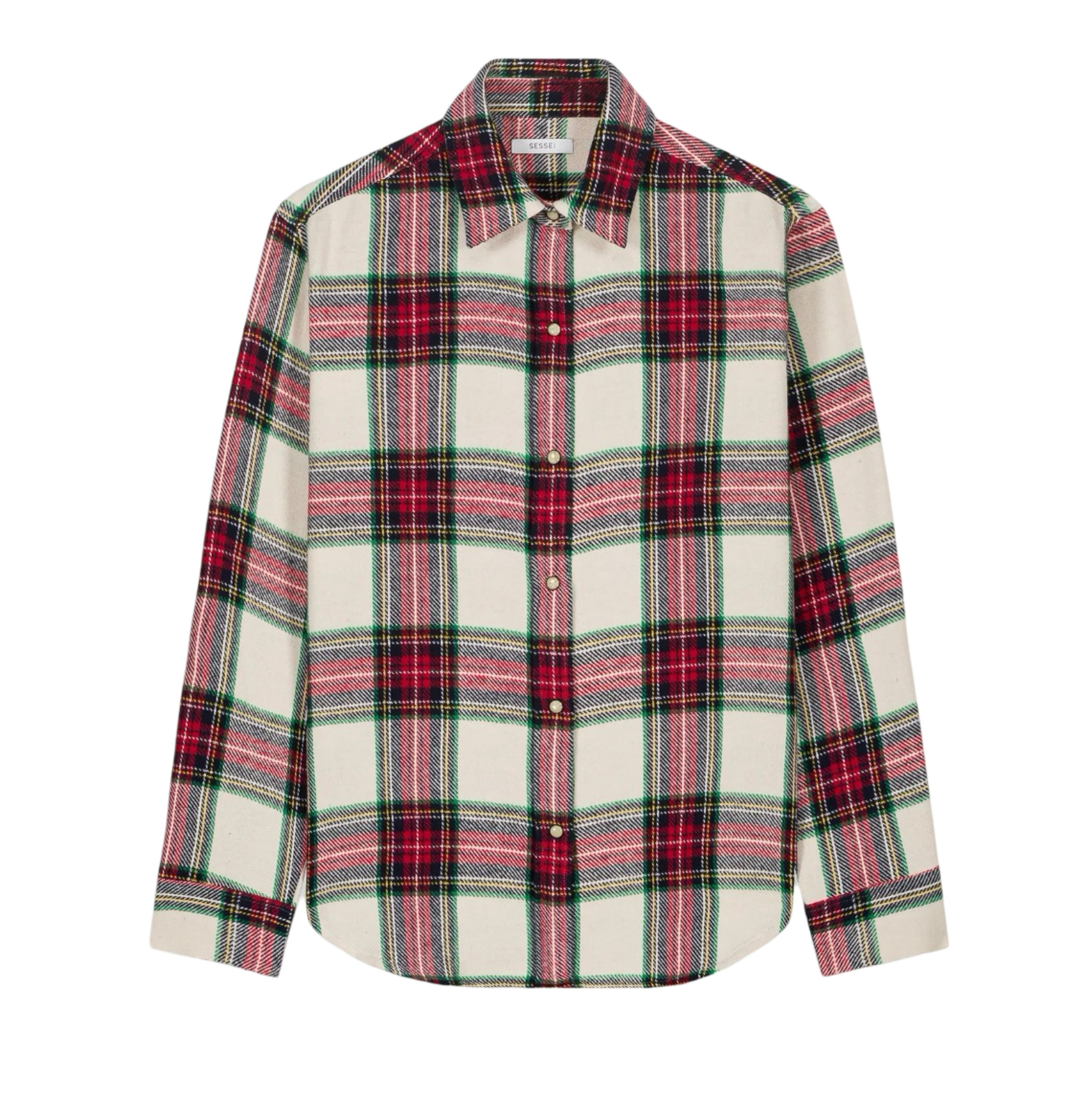 Surchemise En Flanelle De Coton Tartan Rouge Zoey