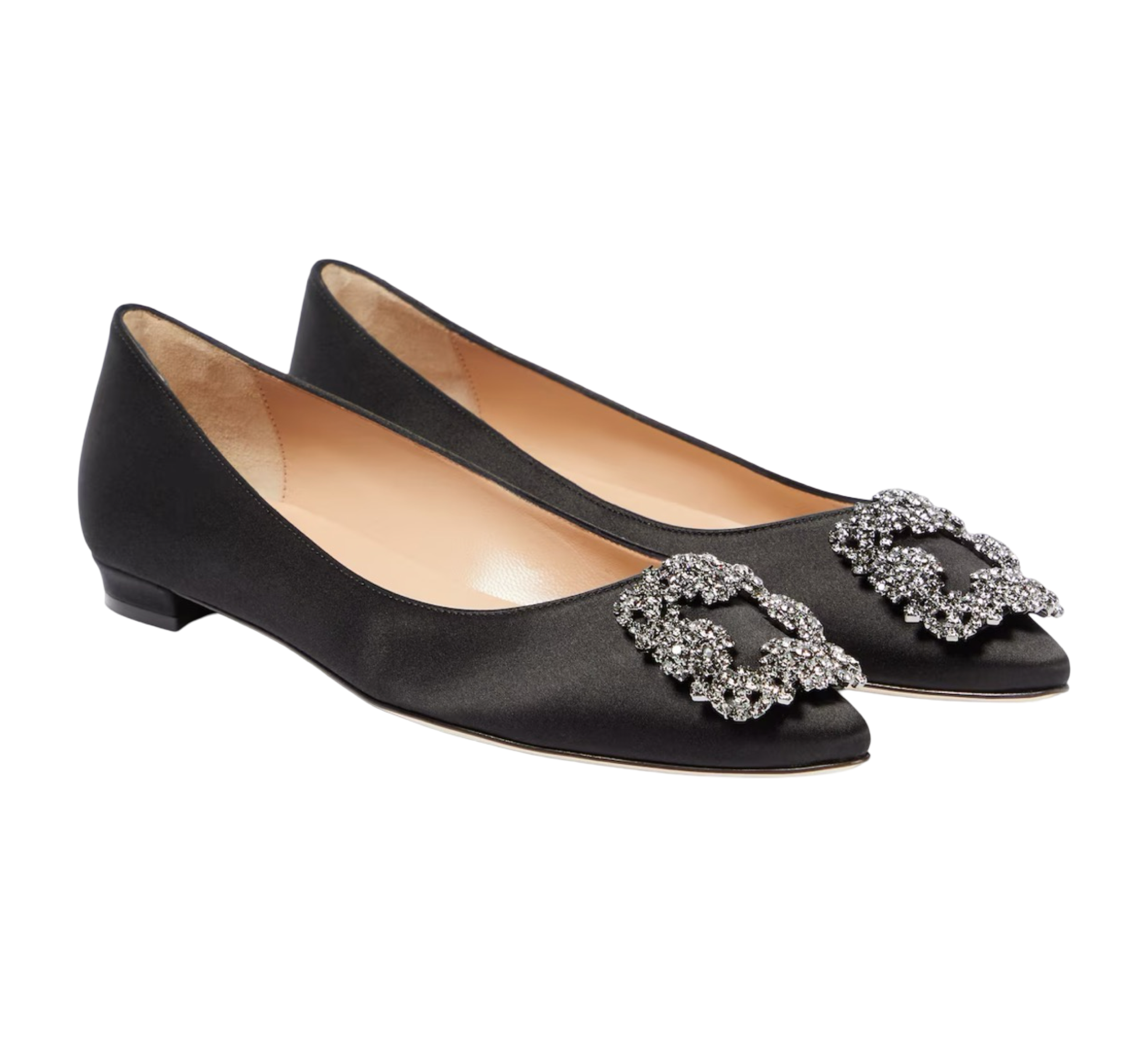 Hangisiflat Embellished Satin Ballet Flats