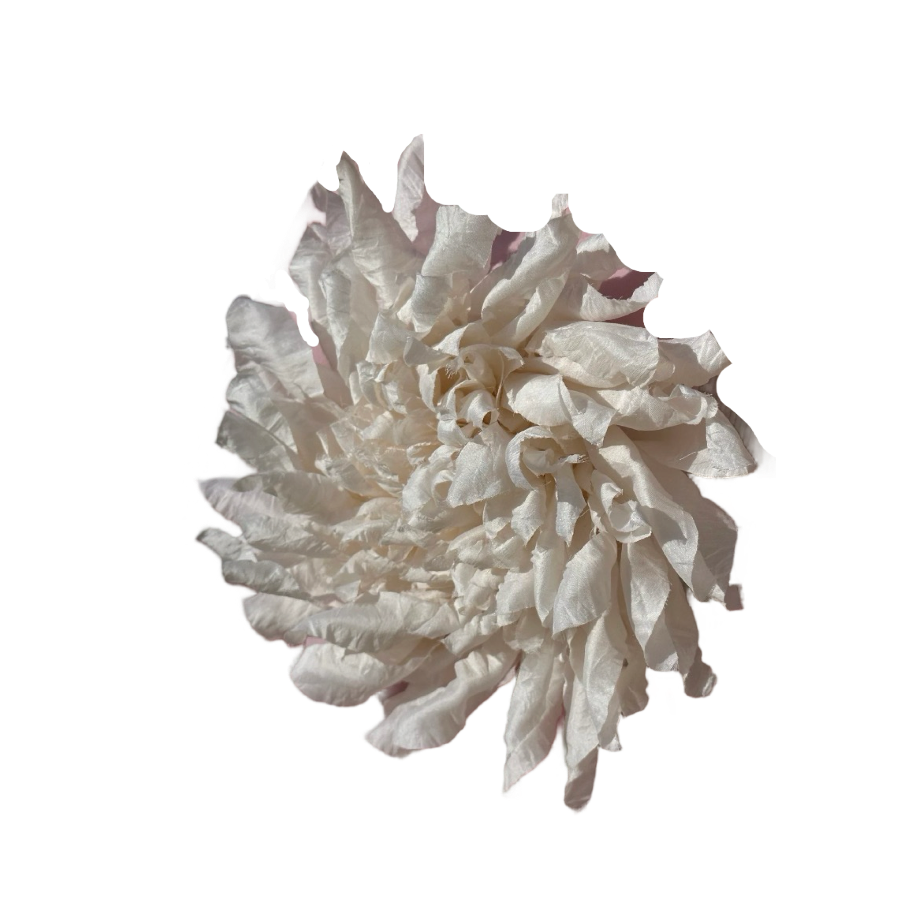 Ivory Silk Chrysanthemum Brooch