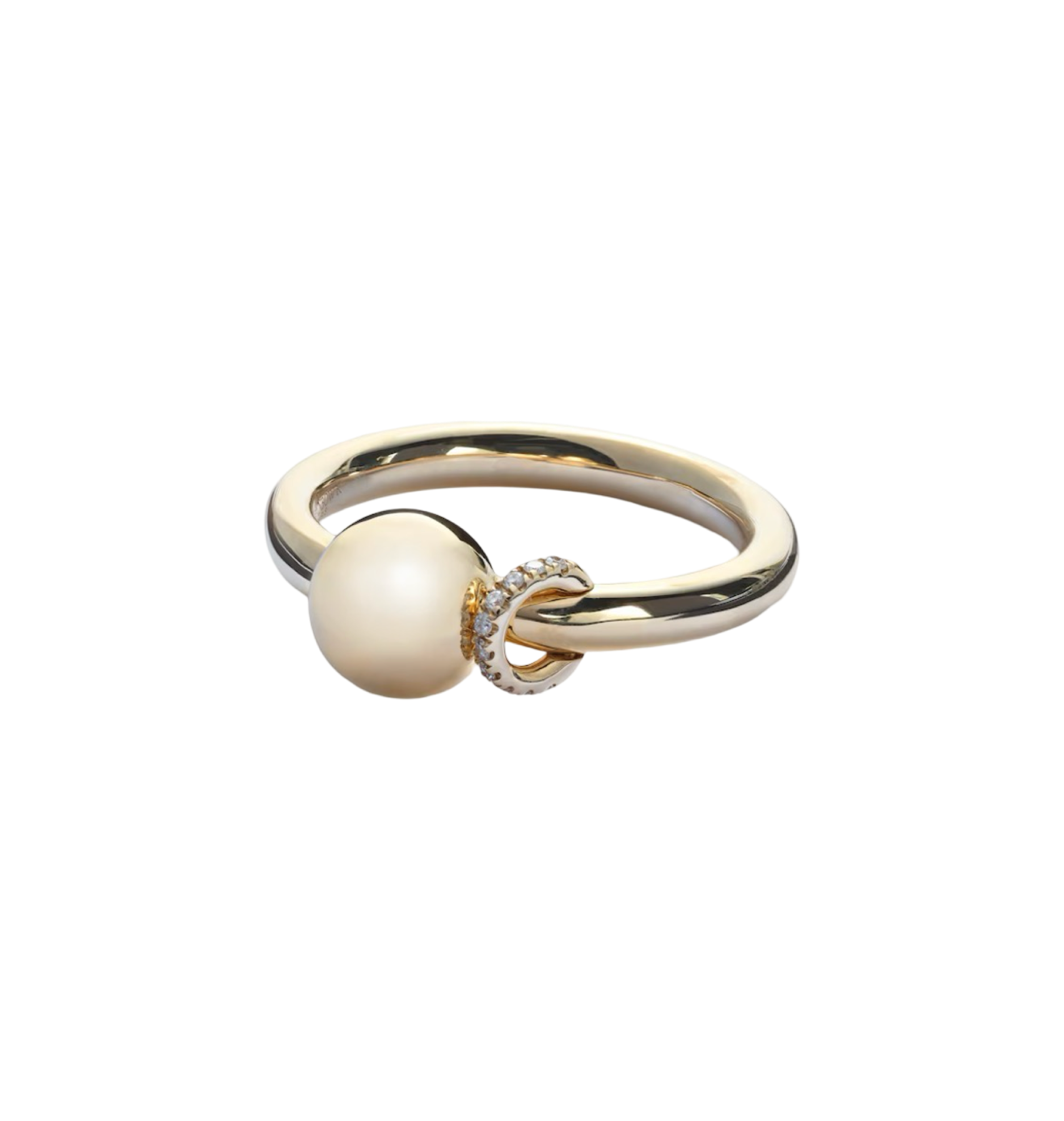 Piercing 14Kt Gold Ring with Diamonds