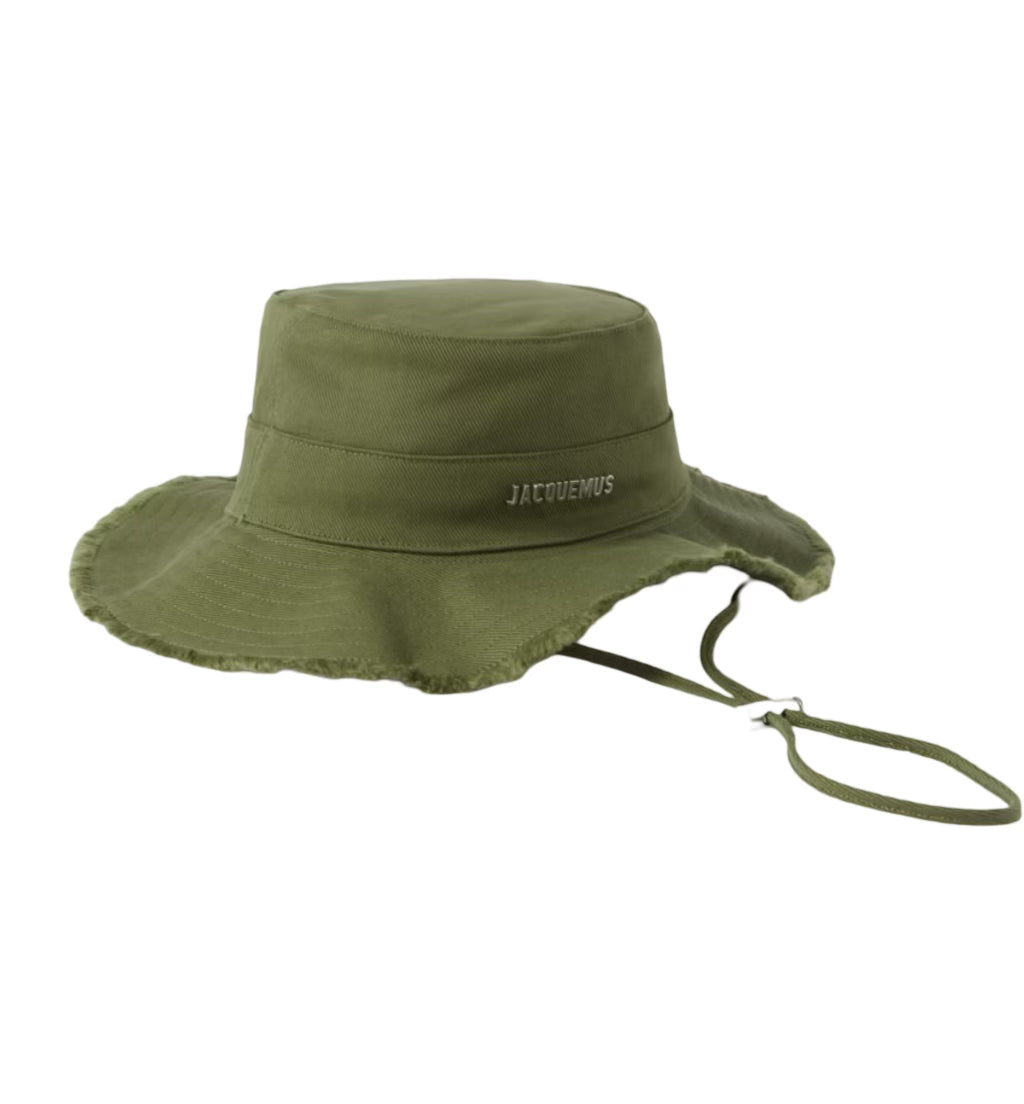 Le Bob Embellished Frayed Cotton-twill Bucket Hat