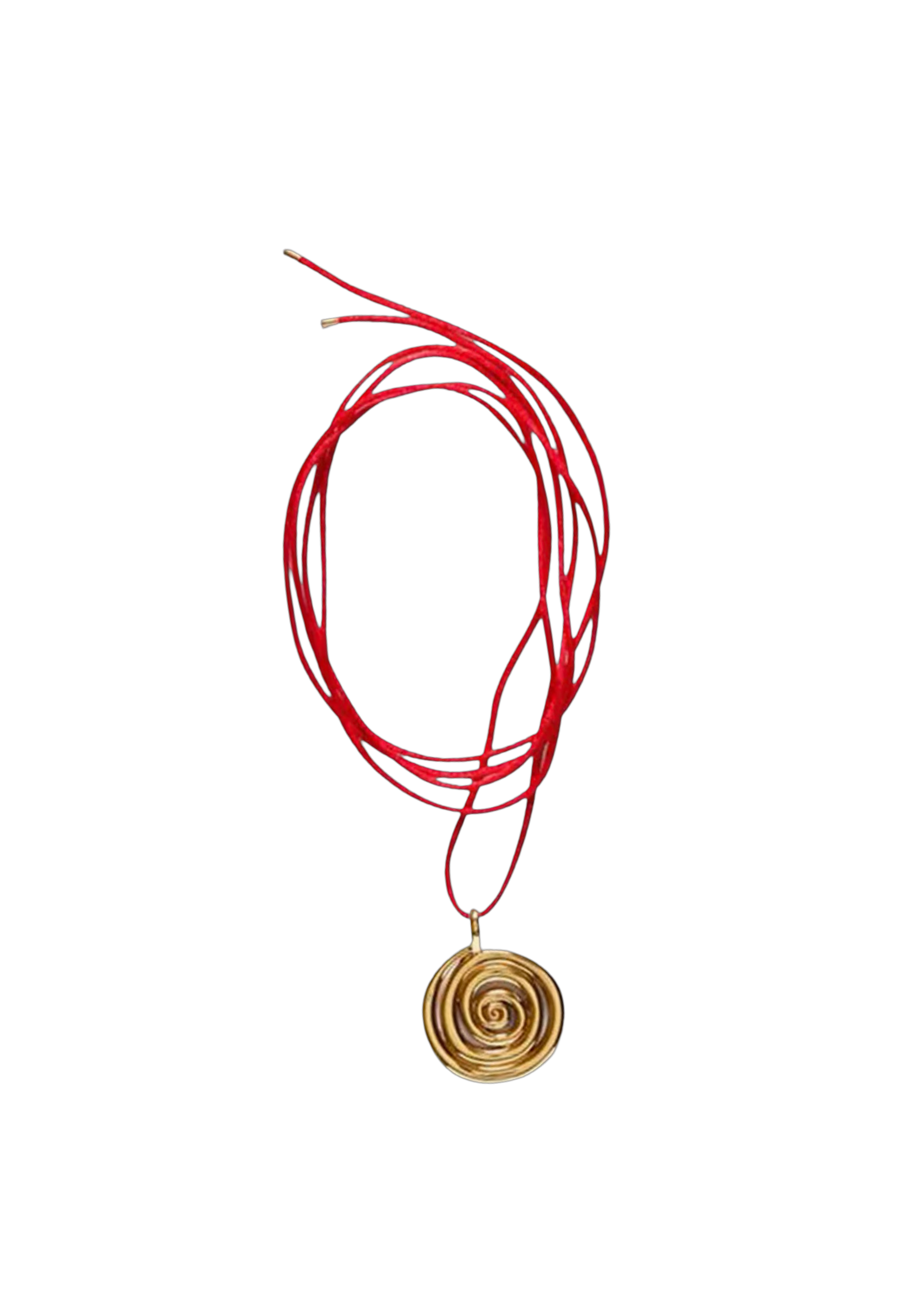 Spiral On A String Pendant Necklace