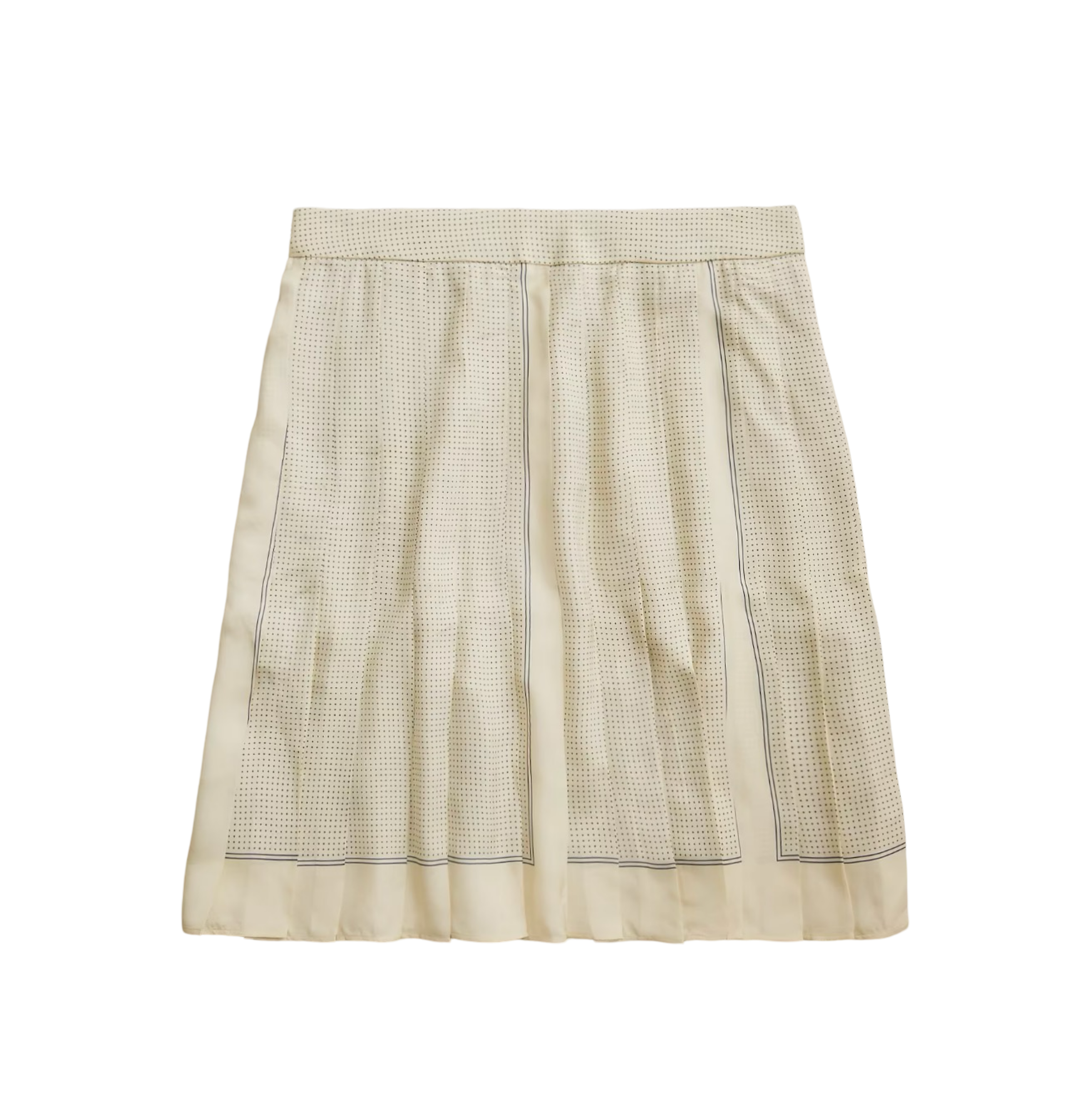 Pleated Scarf-print Skirt in Drapey Viscose Twill