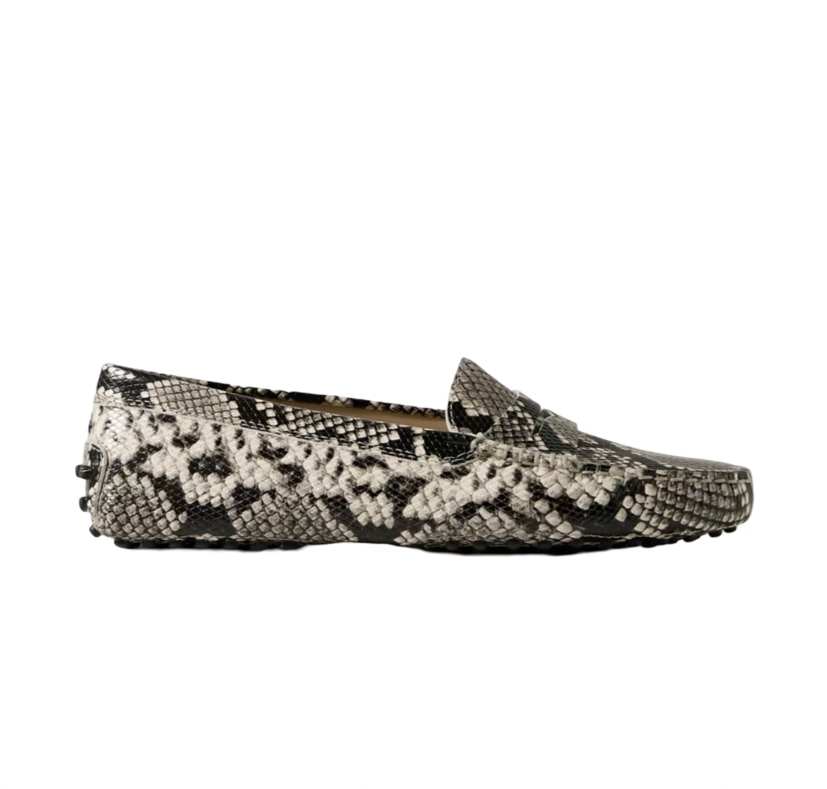 Gommino Snake-effect Leather Loafers