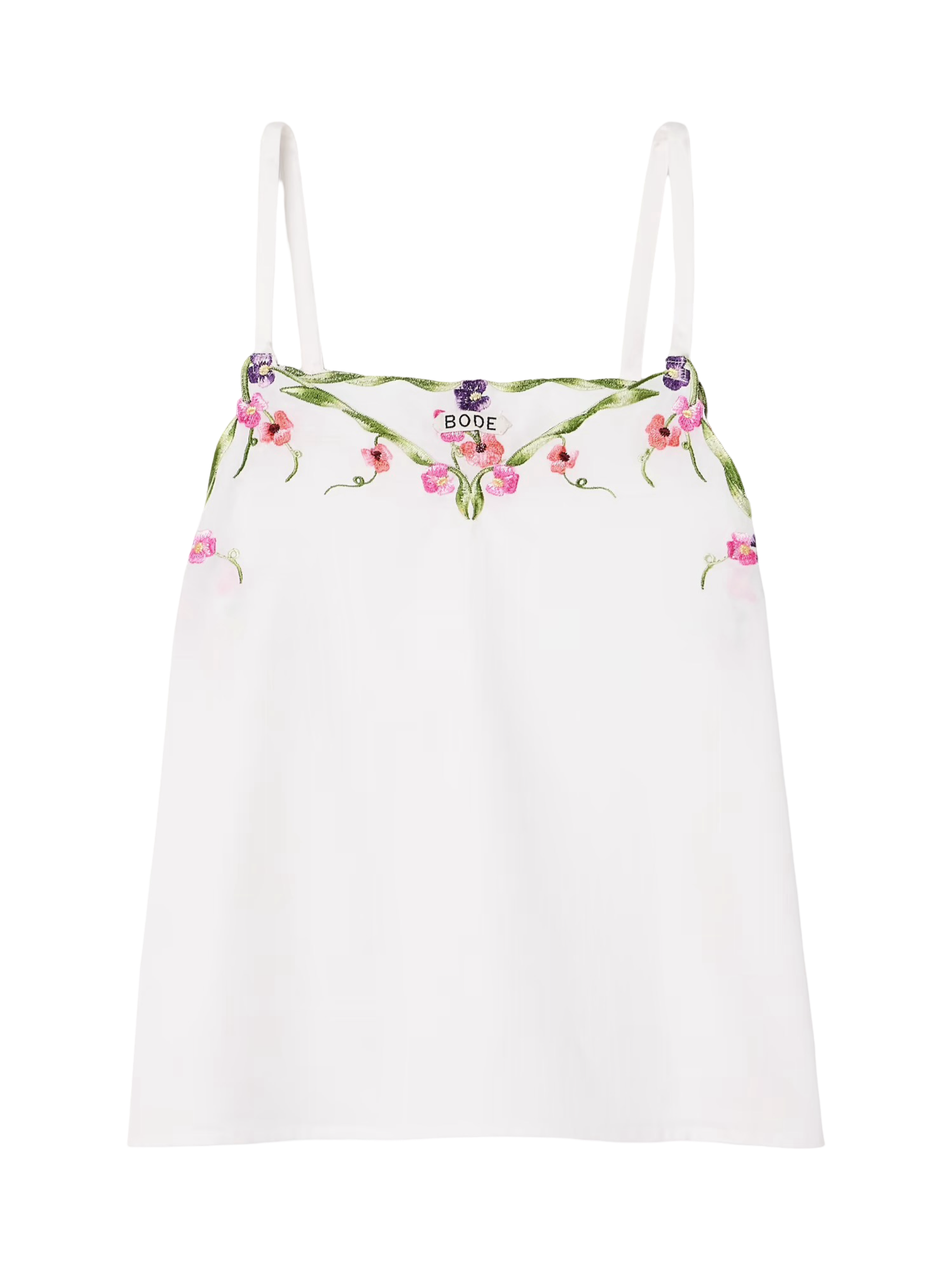 Garden Embroidered Cotton Tank