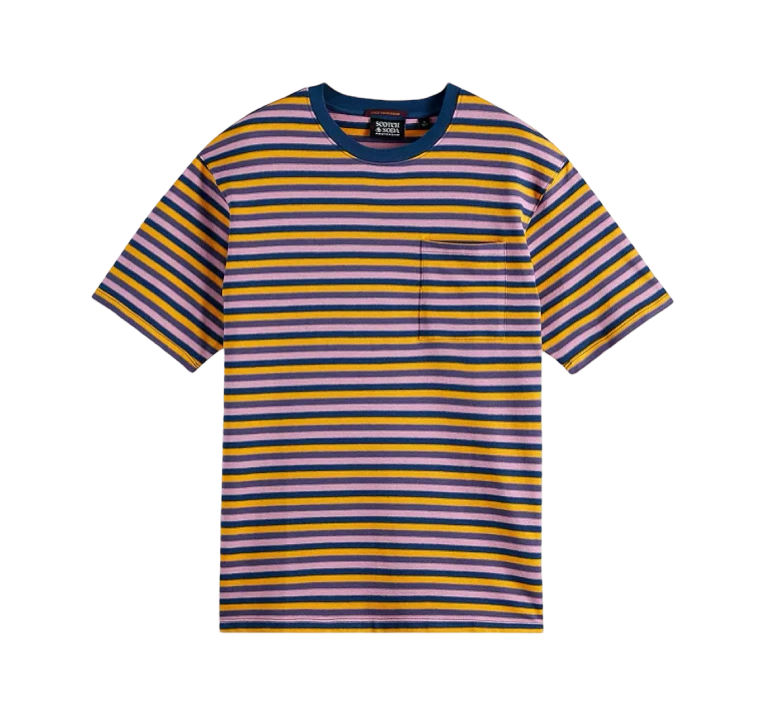 Relaxed Fit Striped Pocket Tee