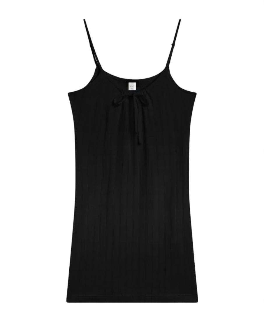 Pointelle Tie Front Dress