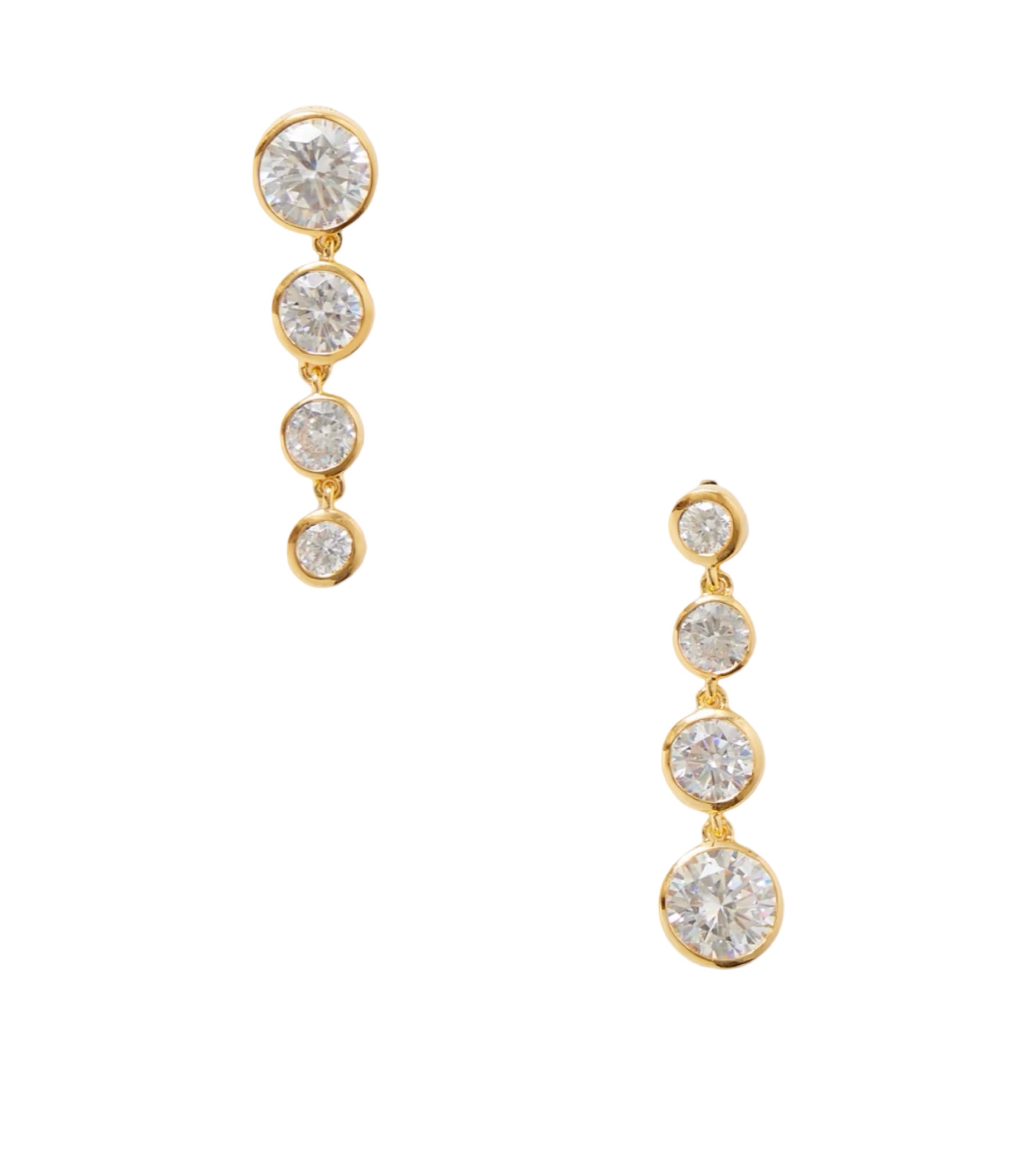 Light of the Past Recycled Gold Vermeil Cubic Zirconia Earrings