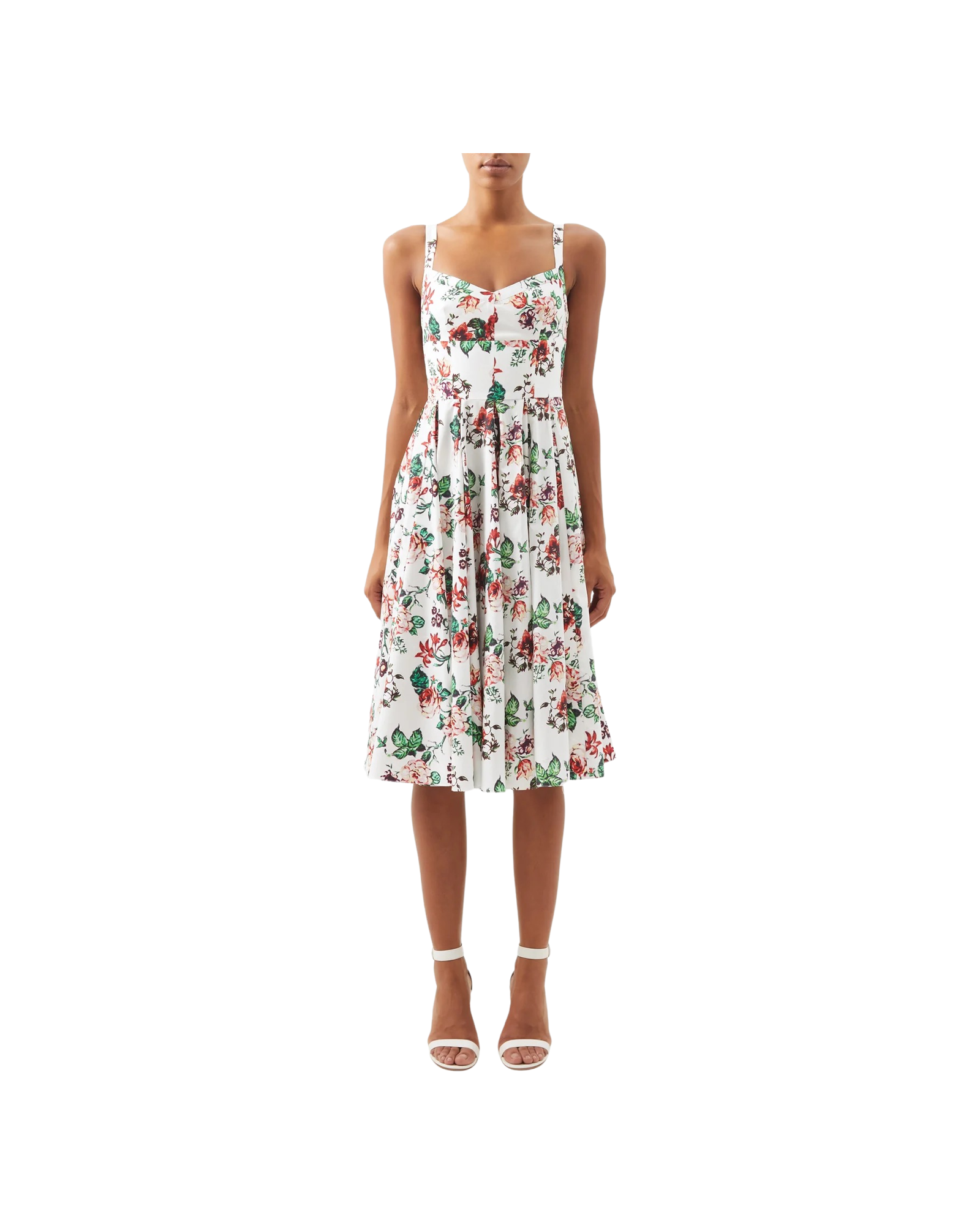 Elyse Floral-print Organic-cotton Poplin Dress