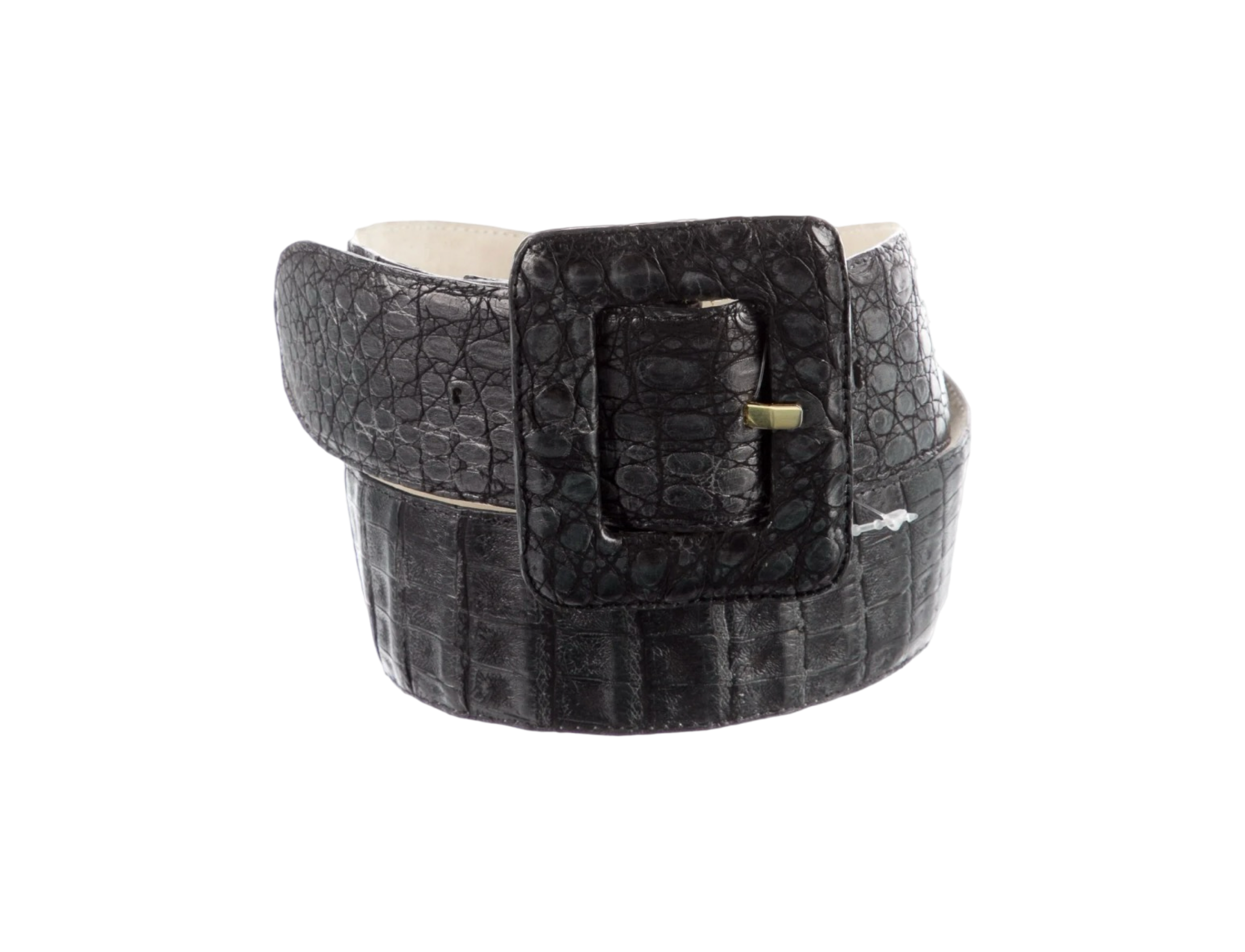 Embossed Leather Waist Belt
