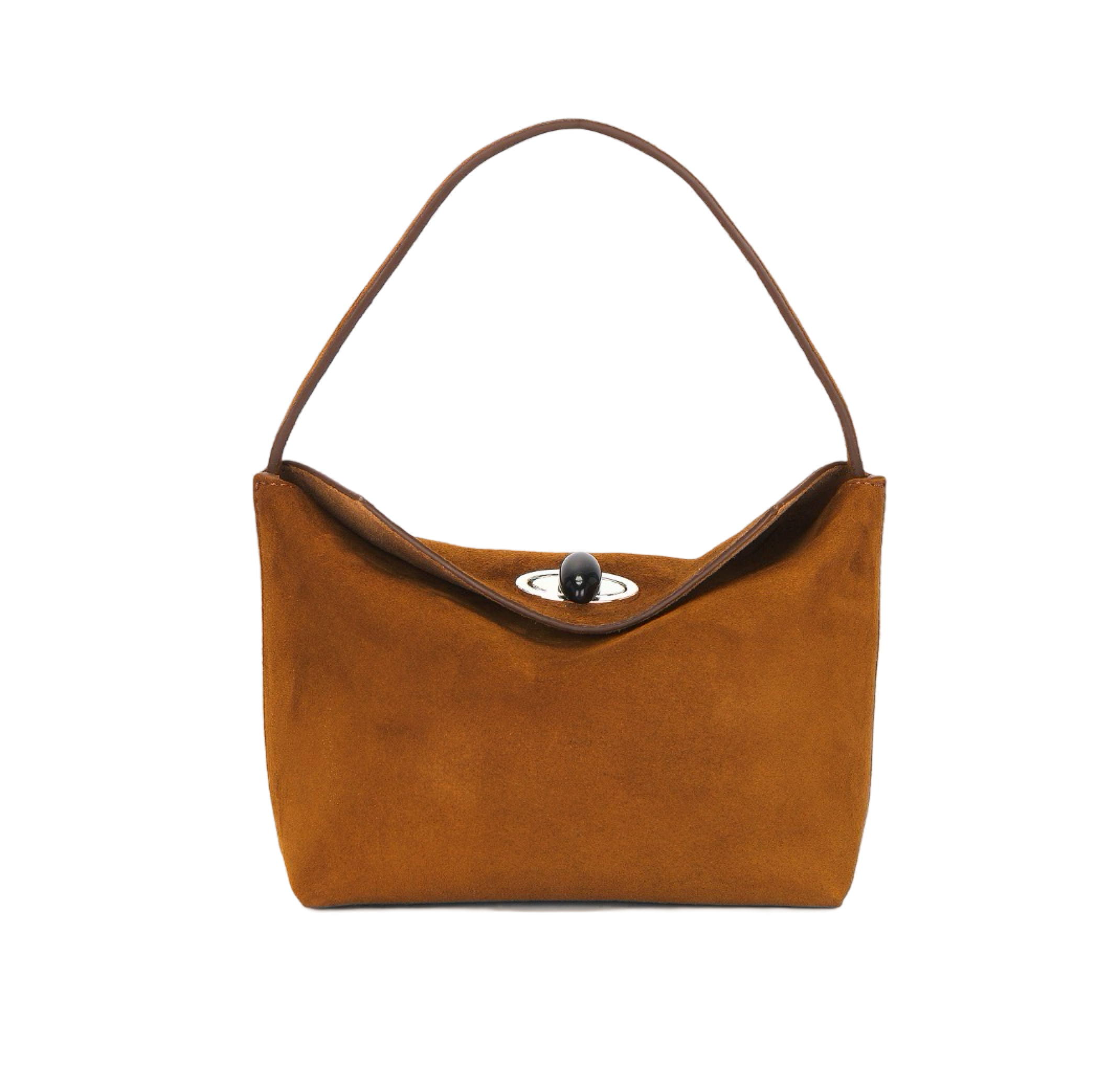 Turnlock Suede Mini Shoulder Bag