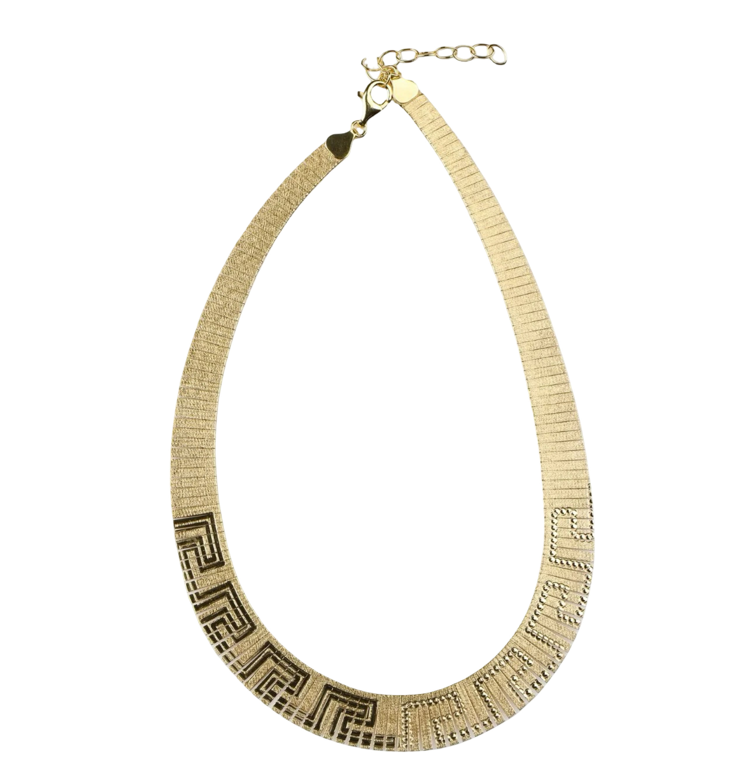 Yellow Plated 925 Sterling Silver Collar Necklace
