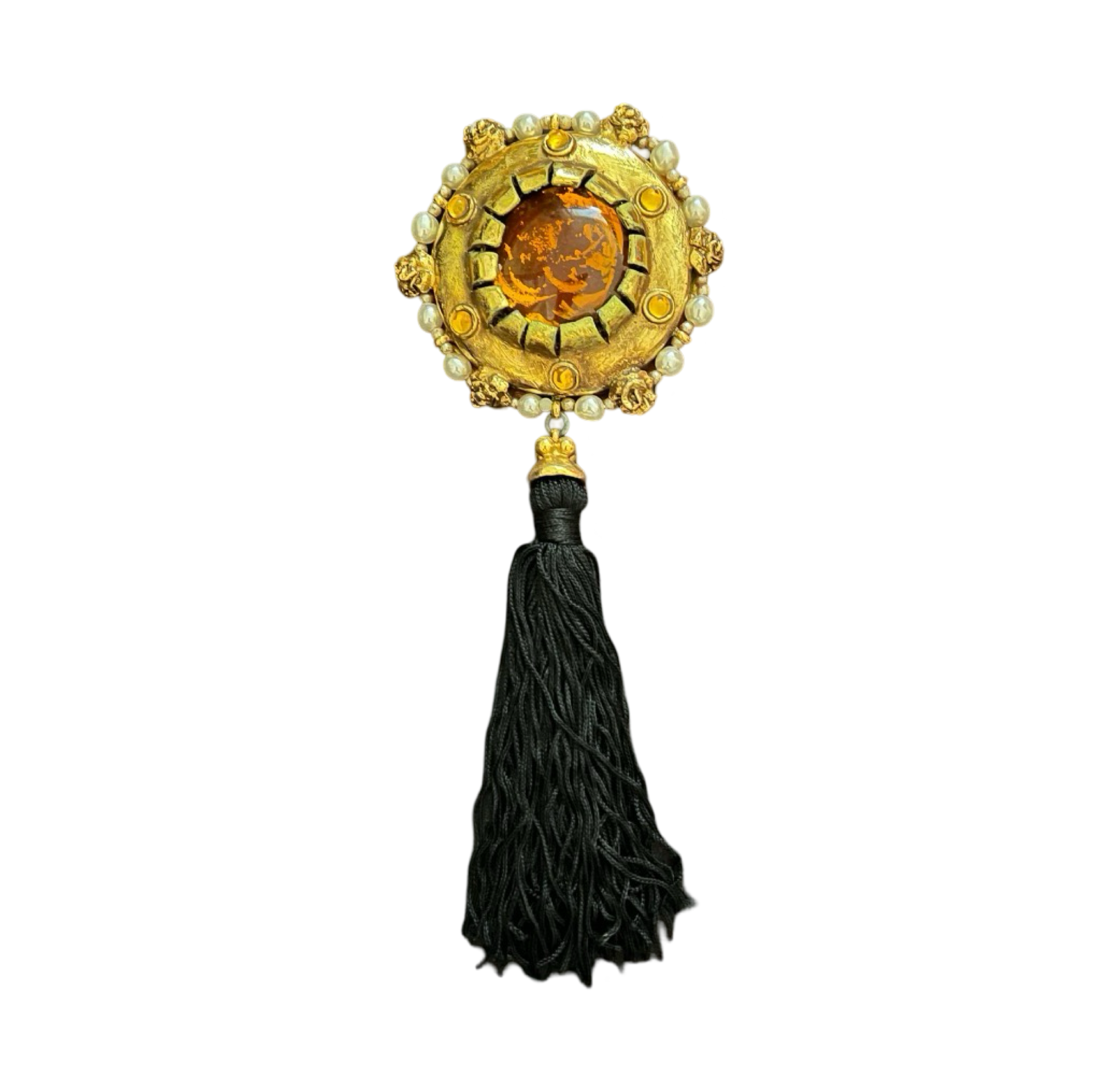 Vintage 5 inch Emanuel Ungaro 1980’s Tassel Brooch