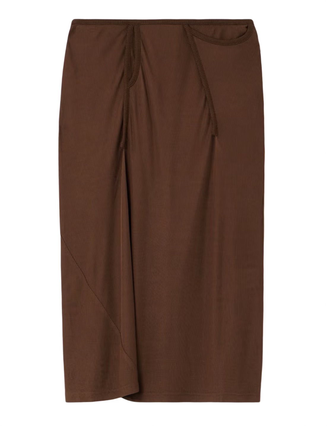 Fusion Ribbed Stretch-jersey Midi Skirt