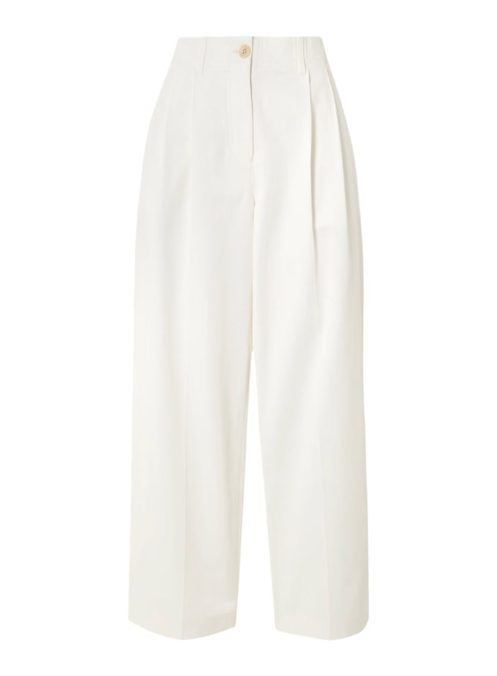 Organic Cotton-twill Wide-leg Pants